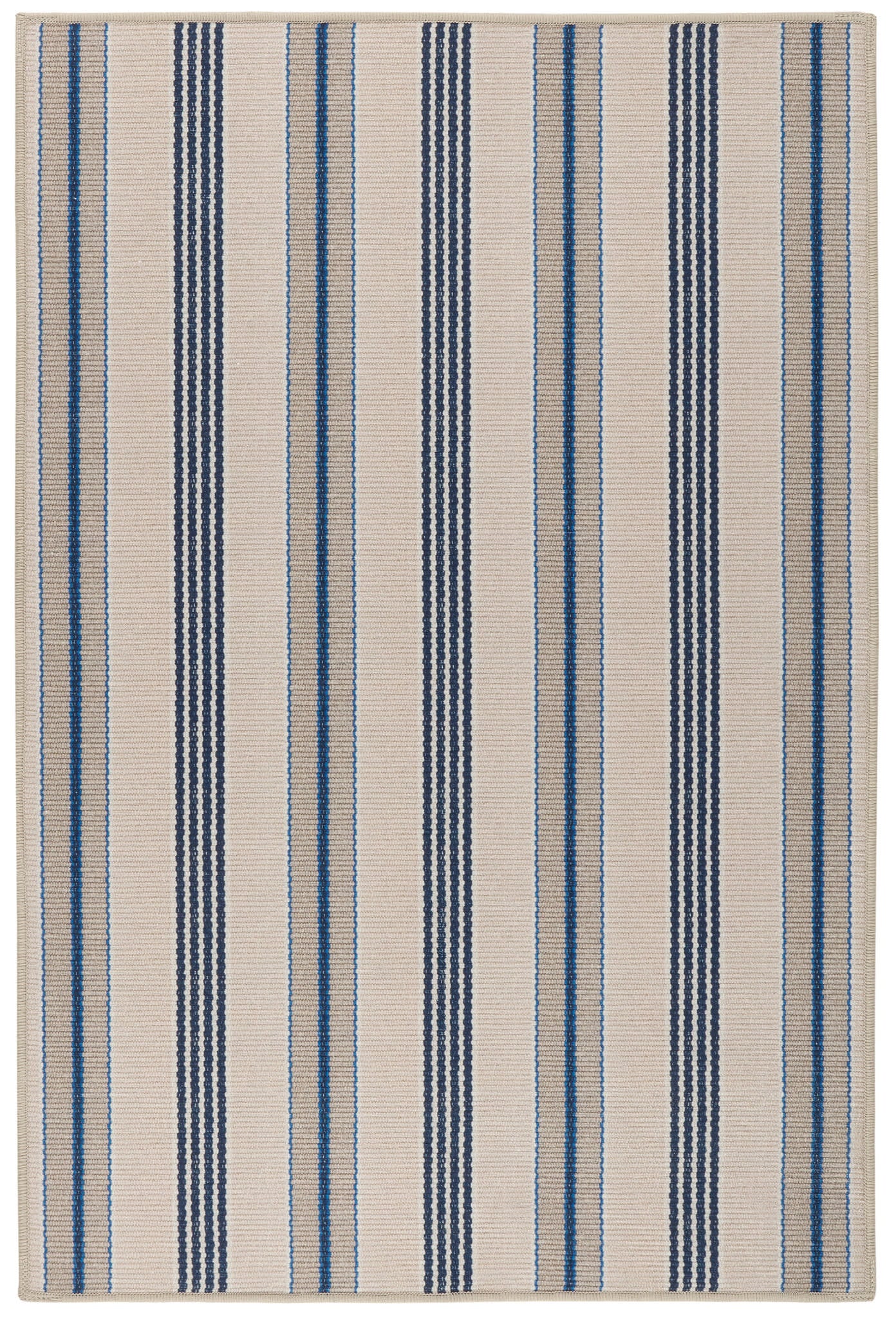 Nimes Ticking Neutral Machine Washable Rug