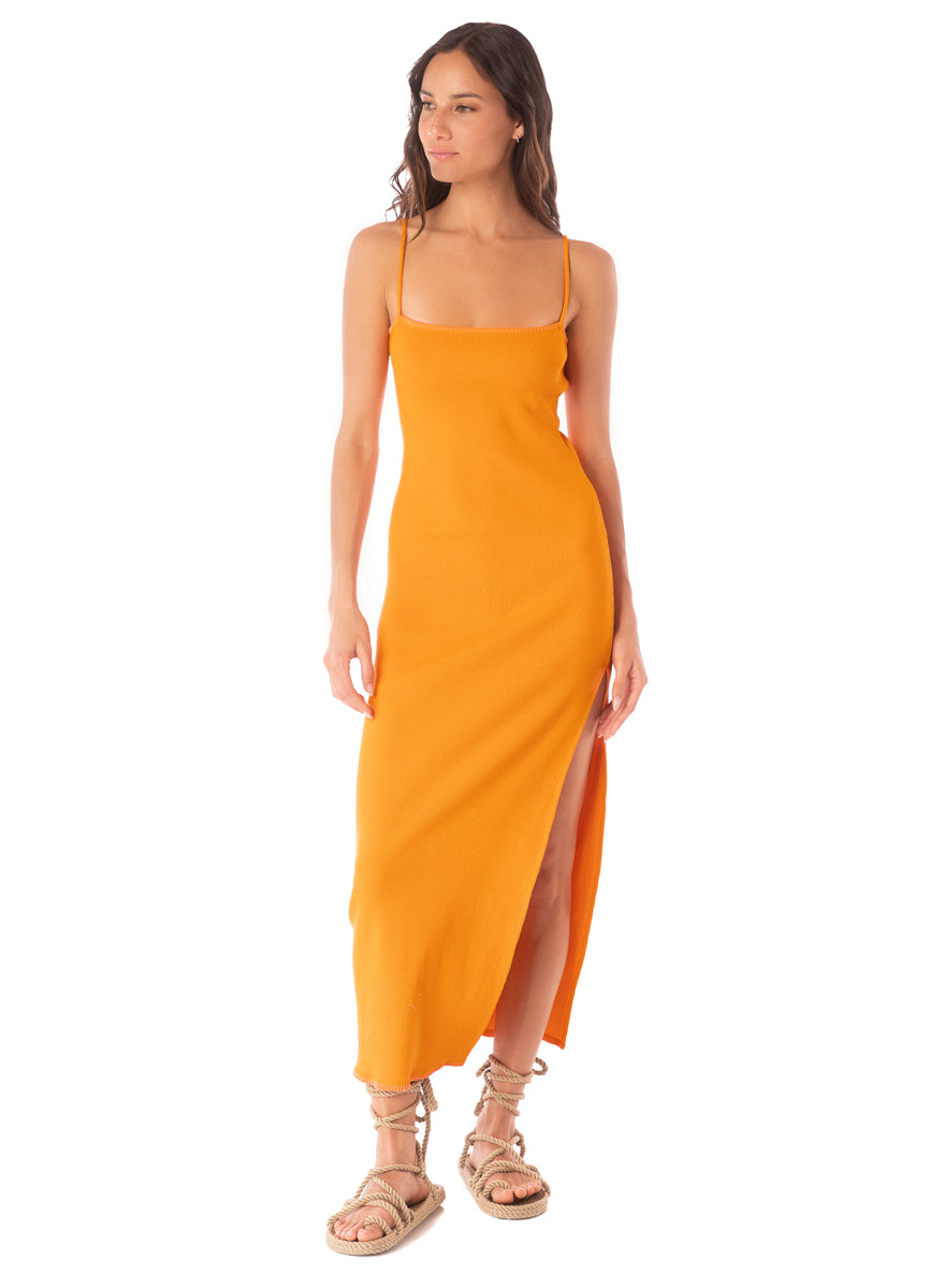 Maaji Neon Orange Lucca Long Dress