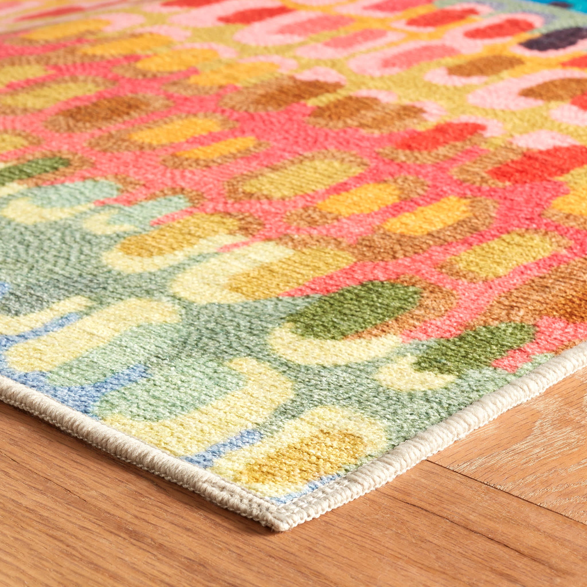 Paint Chip Multi Machine Washable Rug