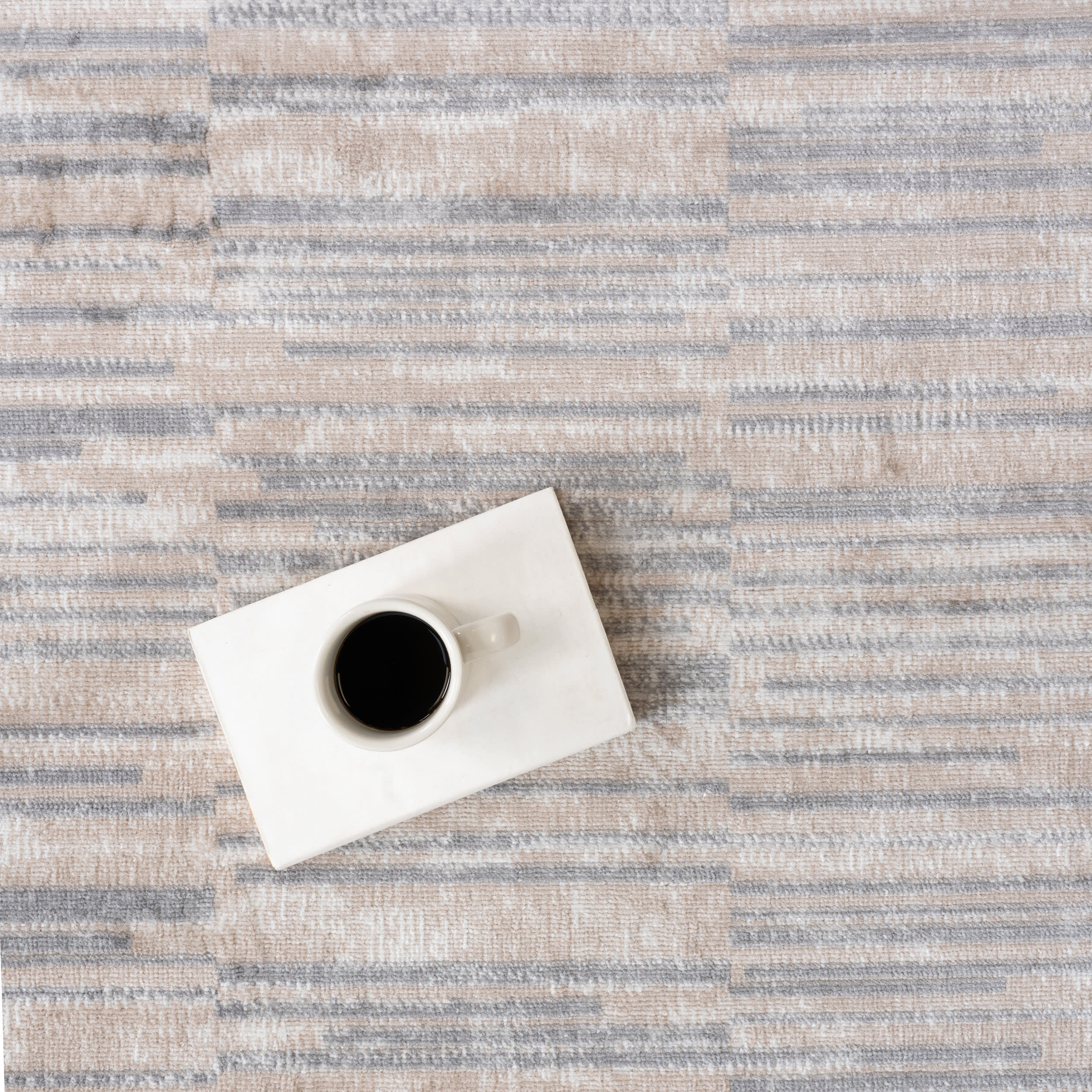 Aubriella Striped Rug | Grey