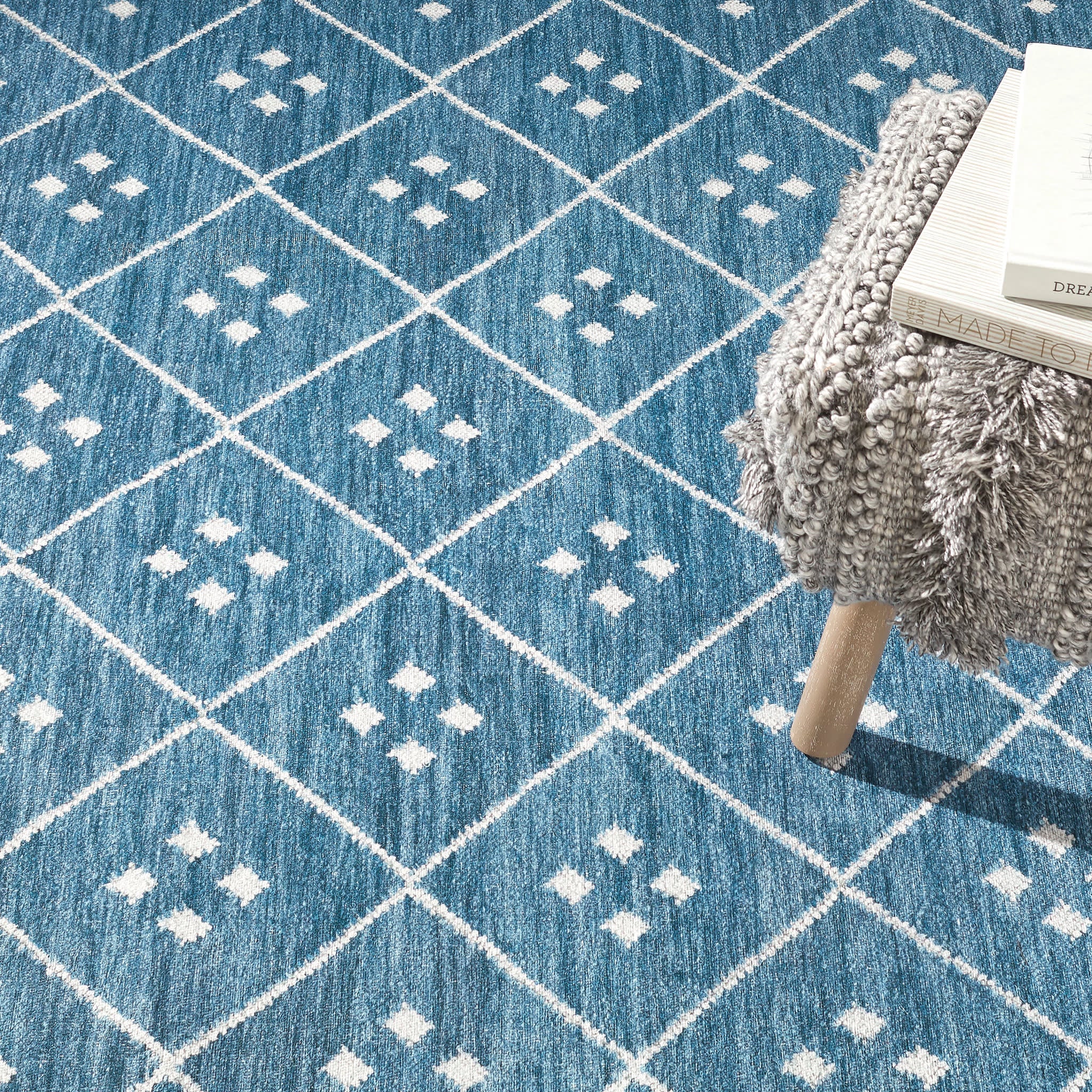 Kota Indigo Machine Washable Rug