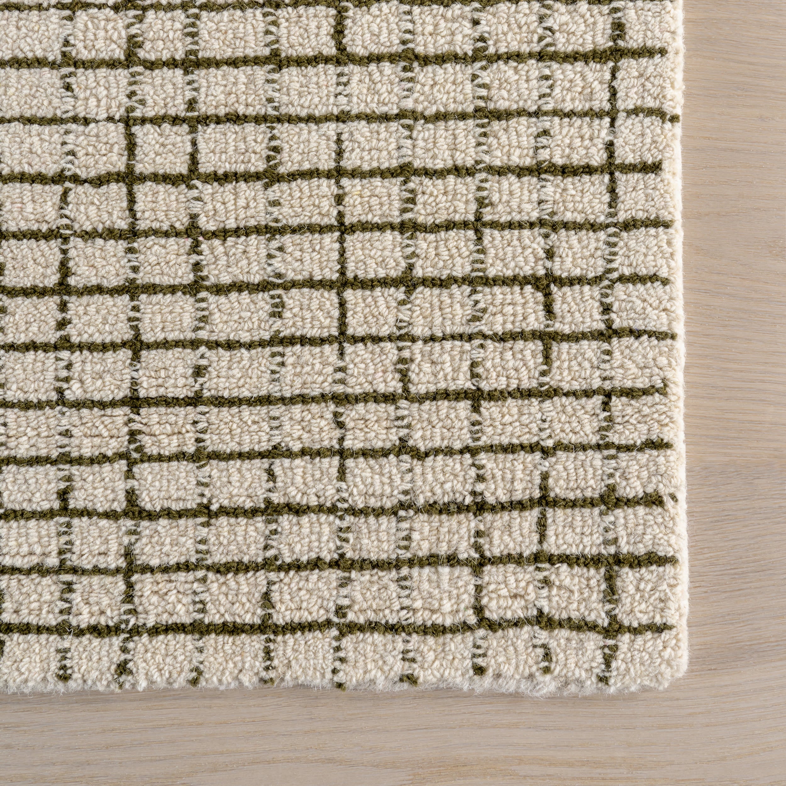 Melrose Checked Rug | Green