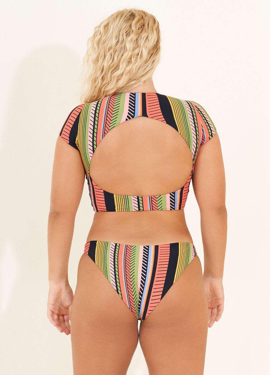 Maaji Roman Stripe Flirt Thin Side Bikini Bottom