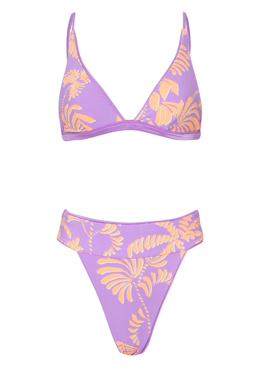 Maaji Metallic Lilac Sienna High Rise Classic Bikini Bottom