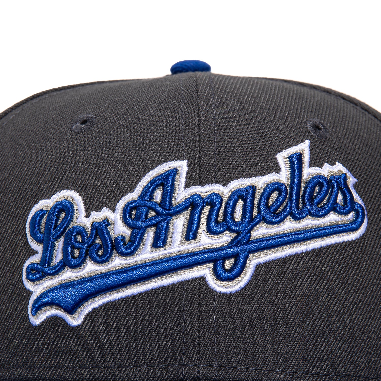 New Era 59Fifty Los Angeles Dodgers 2024 World Series Champions Patch Script Hat - Graphite, Royal