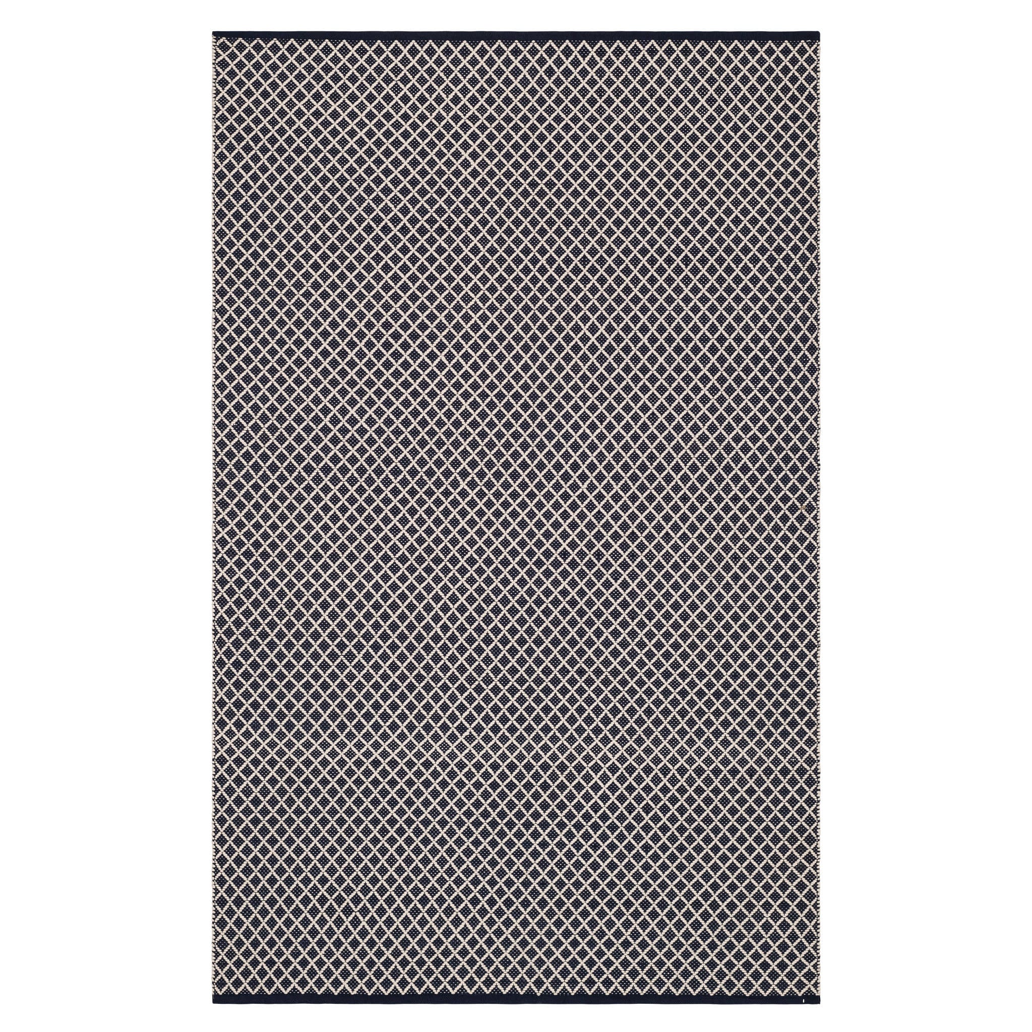 Trellis Navy Handwoven Indoor/Outdoor Rug