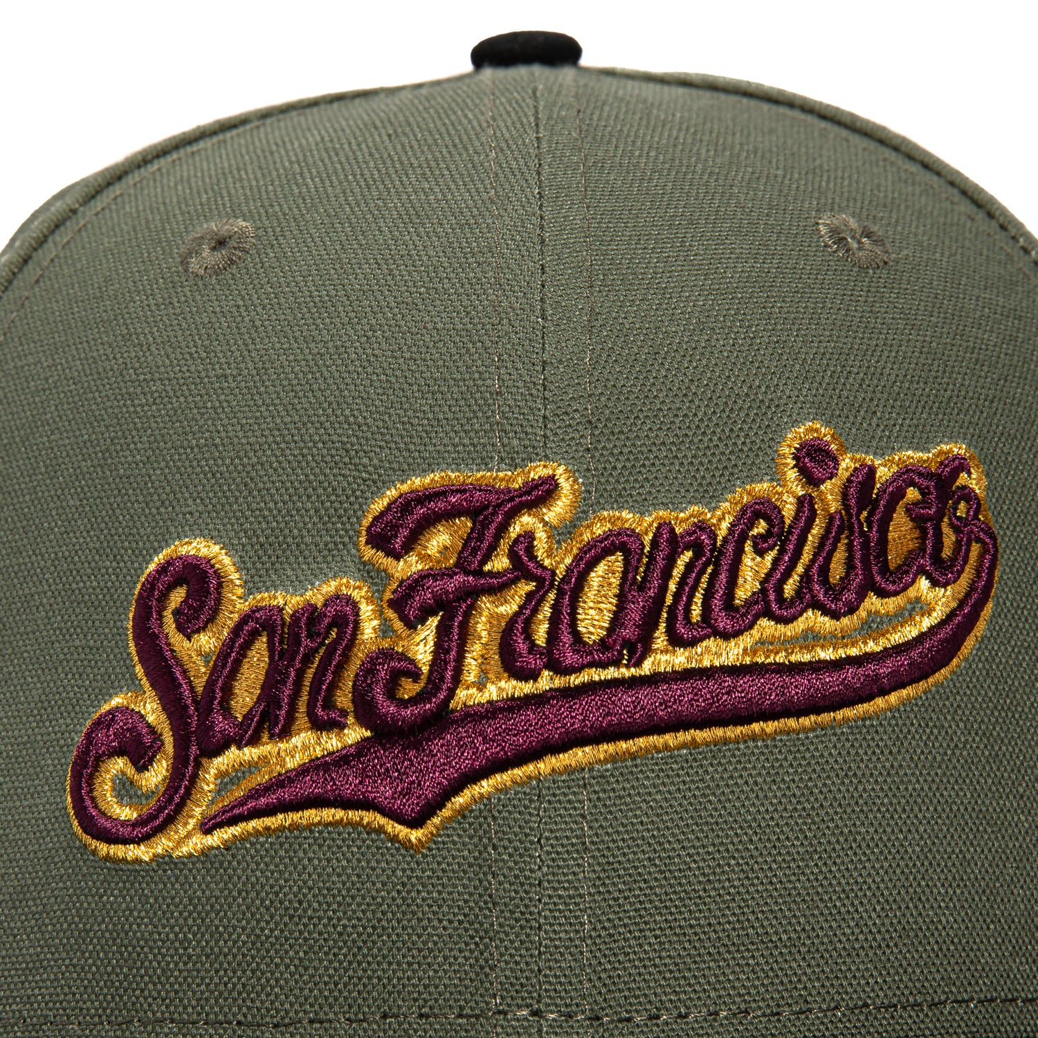 New Era 59Fifty San Francisco Giants 60th Anniversary Patch Script Hat - Olive, Black