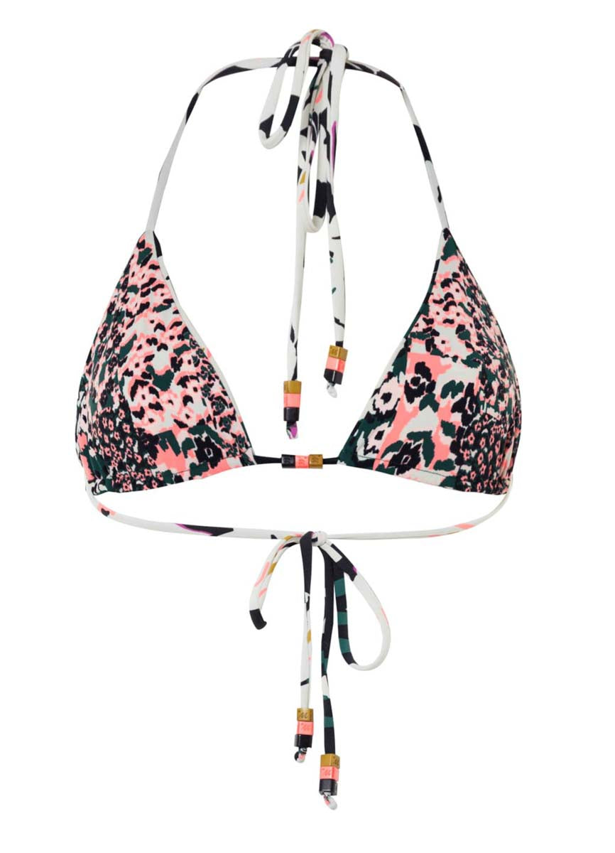 Maaji Tropical Leaves Balmy Sliding Triangle Bikini Top