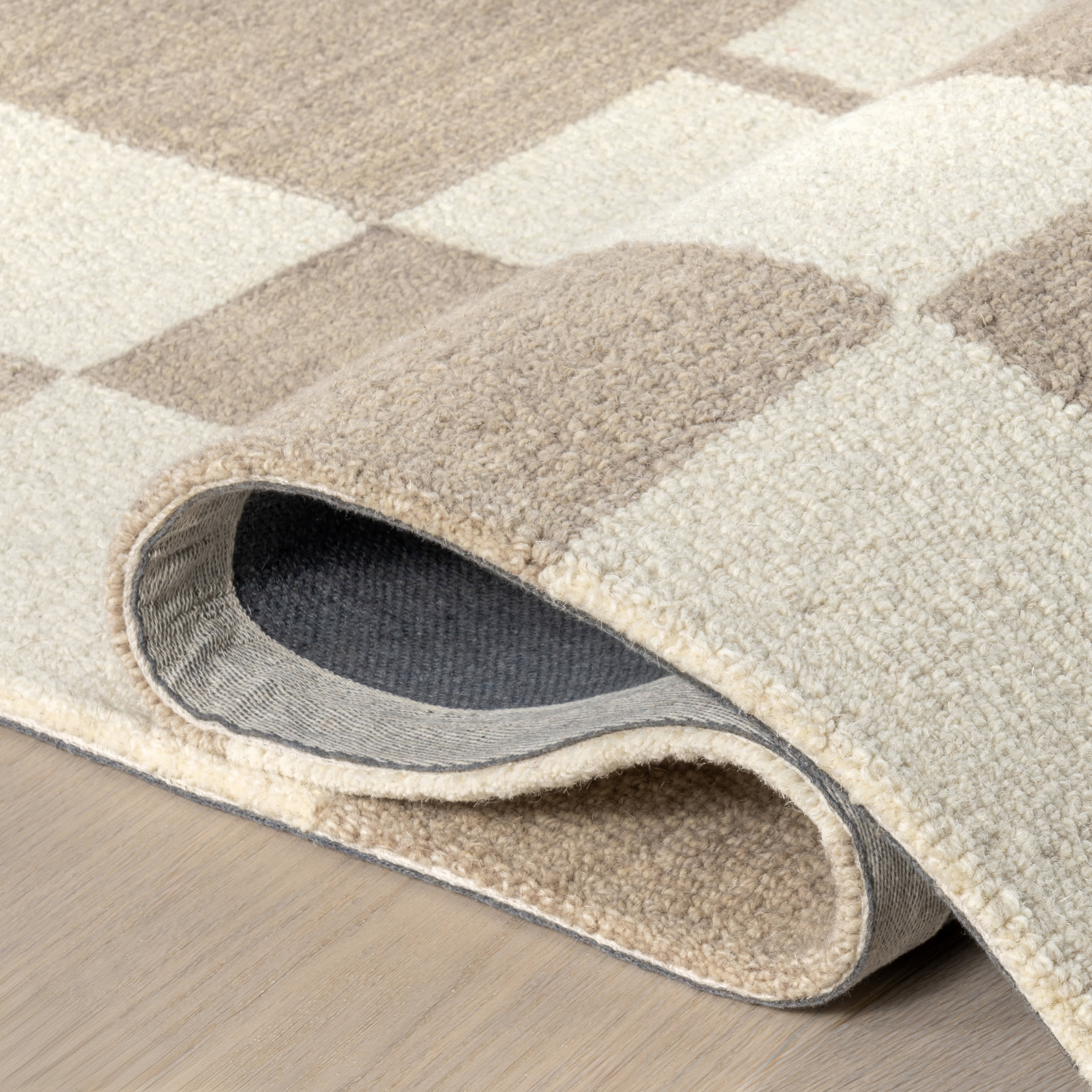 Caitlin Geometric Wool Rug | Beige