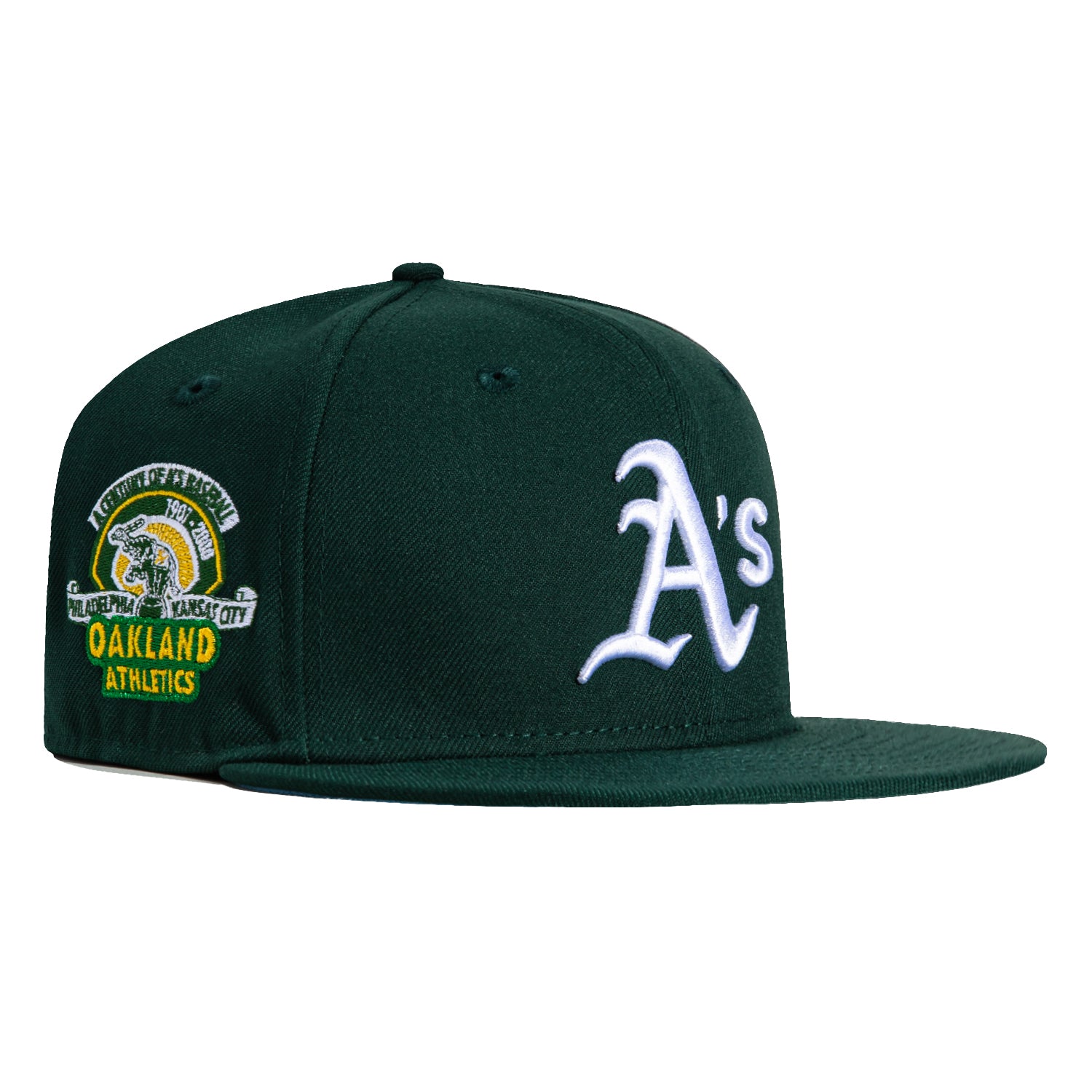 New Era 59Fifty Oakland Athletics 100th Anniversary Stadium Patch Hat - Green, White