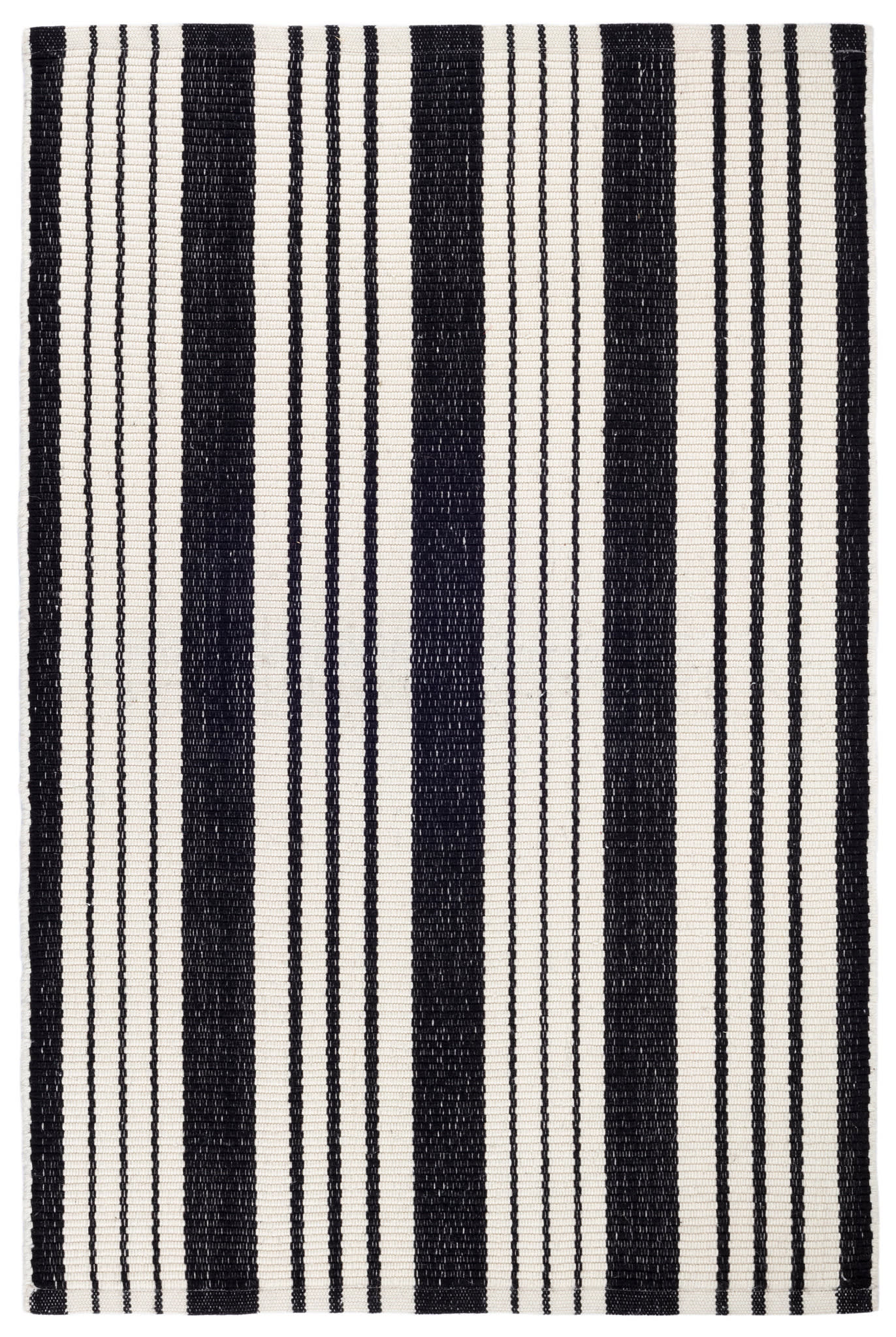 Birmingham Black Handwoven Cotton Rug