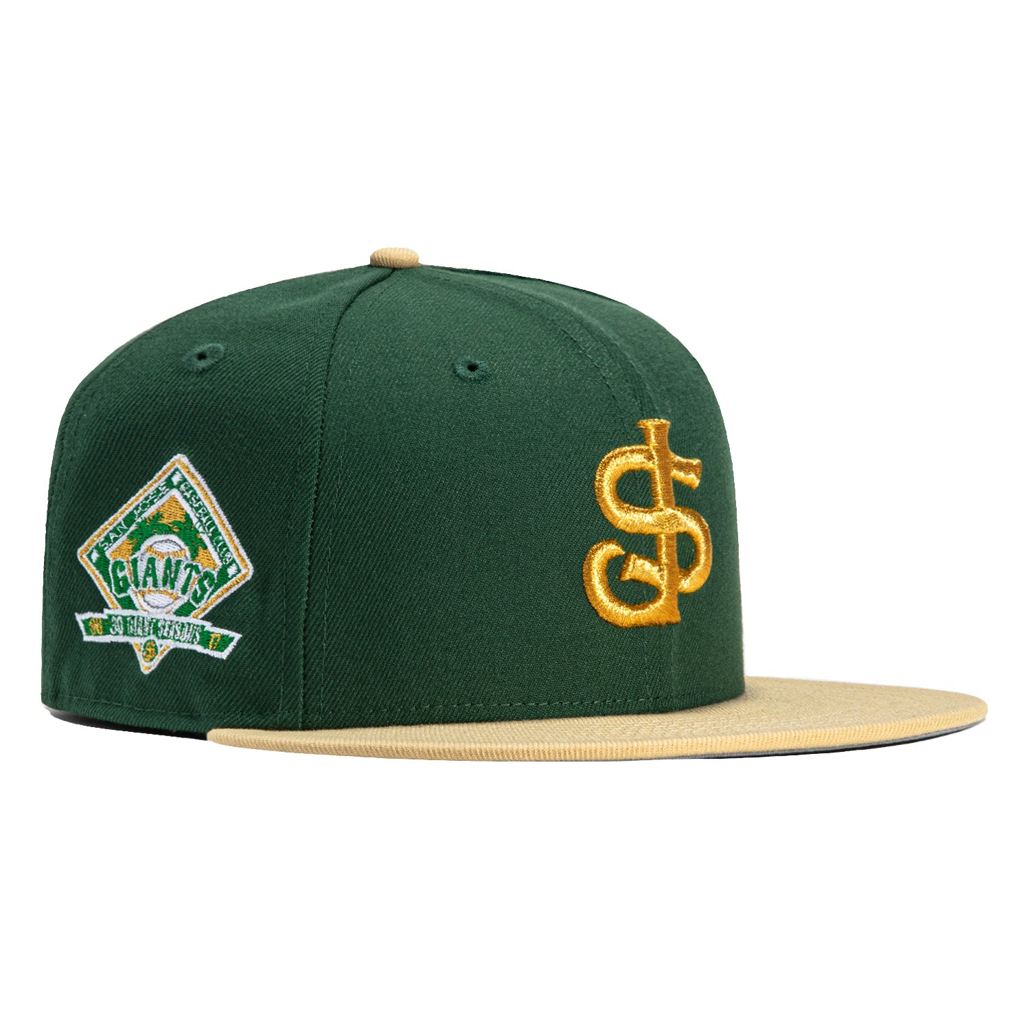 New Era 59Fifty San Jose Giants 30th Anniversary Patch Hat - Green, Tan