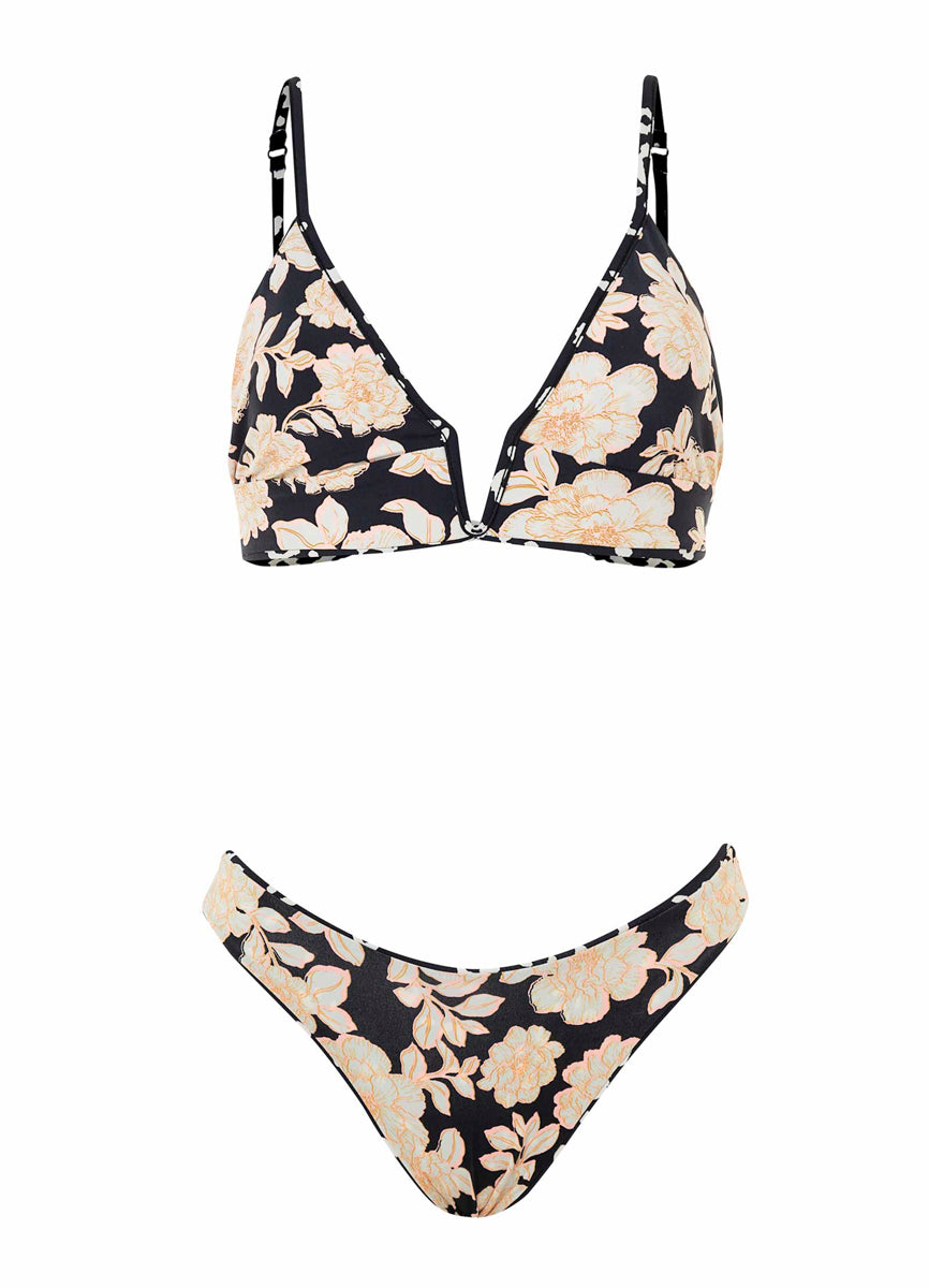 Maaji Ink Cheeta Parade Long Line Triangle Bikini Top