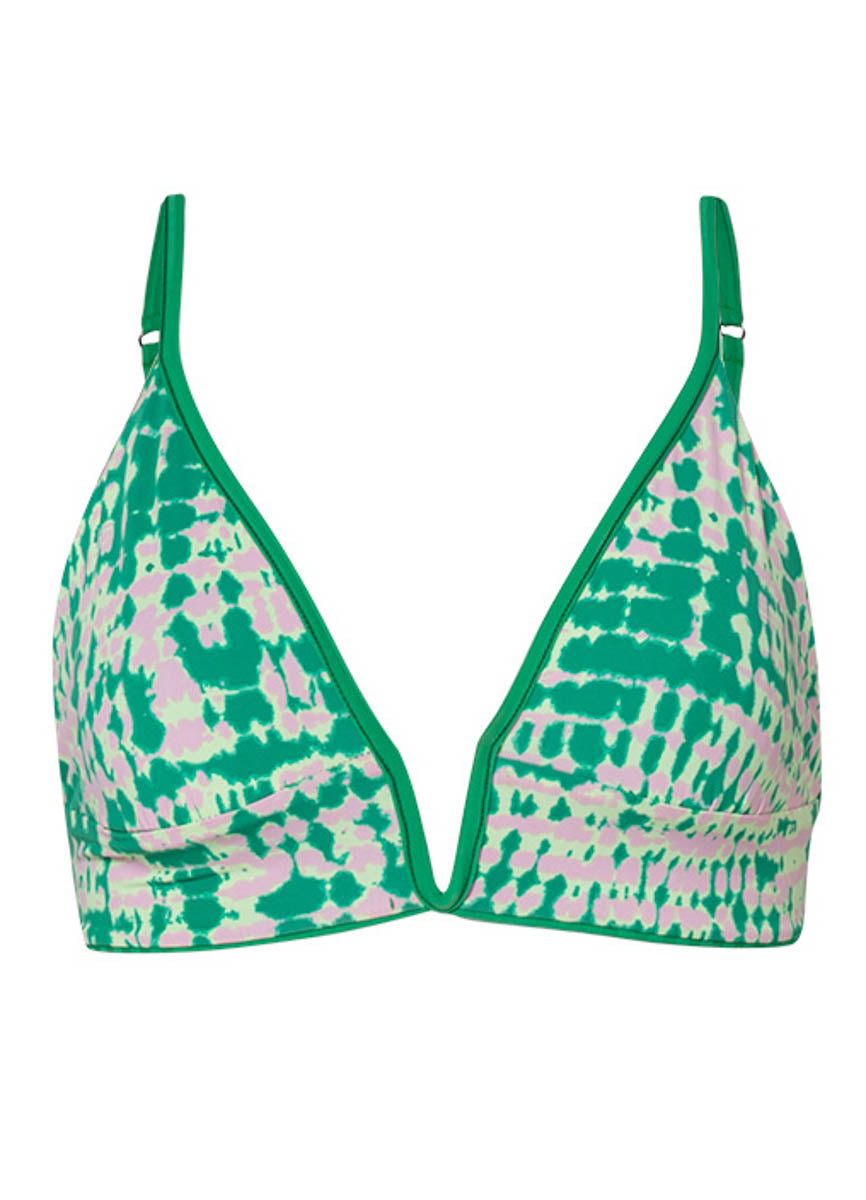 Maaji Enchanting Emerald Parade Long Line Triangle Bikini Top