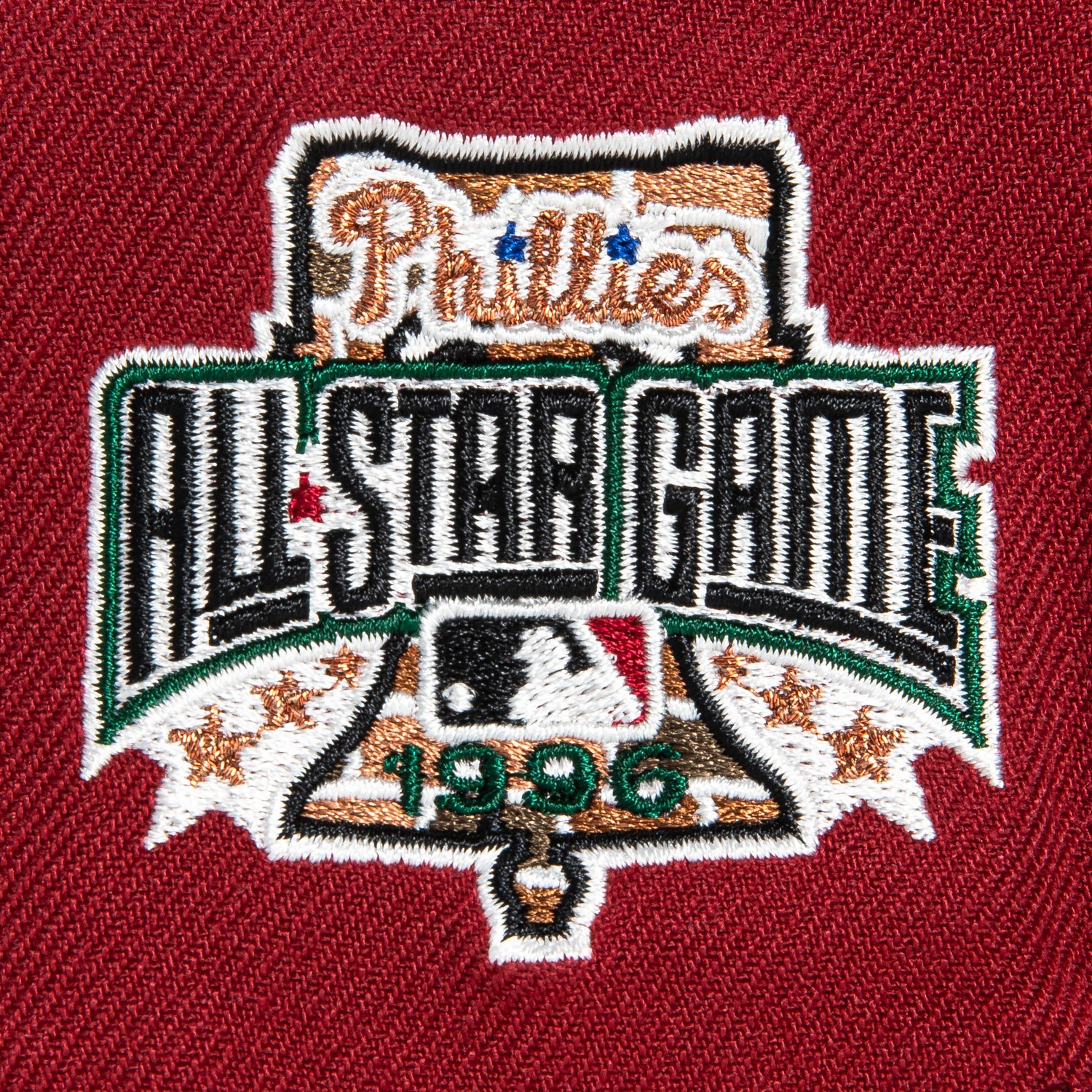 New Era 59Fifty Philadelphia Phillies 1996 All Star Game Patch Hat - Cardinal, Green