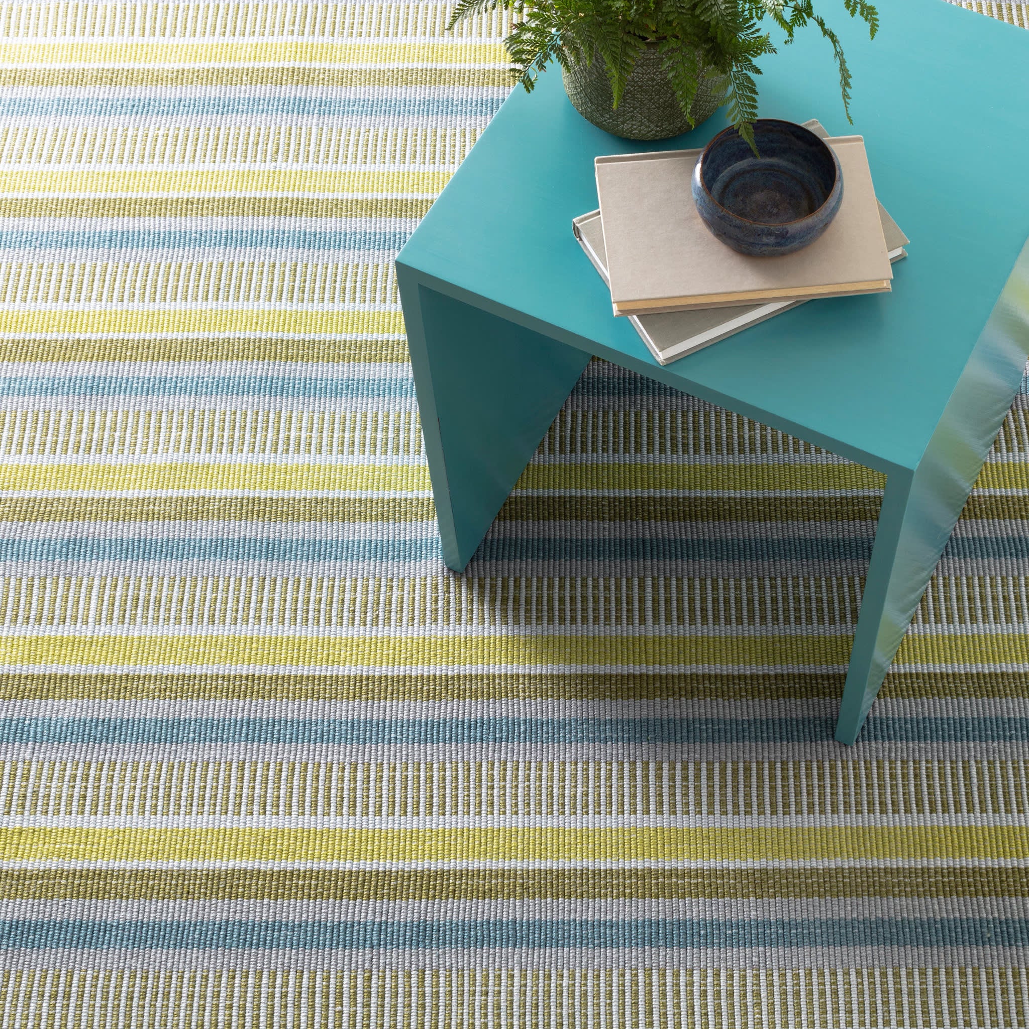 Always Greener Blue/Green Handwoven Indoor/Outdoor Rug