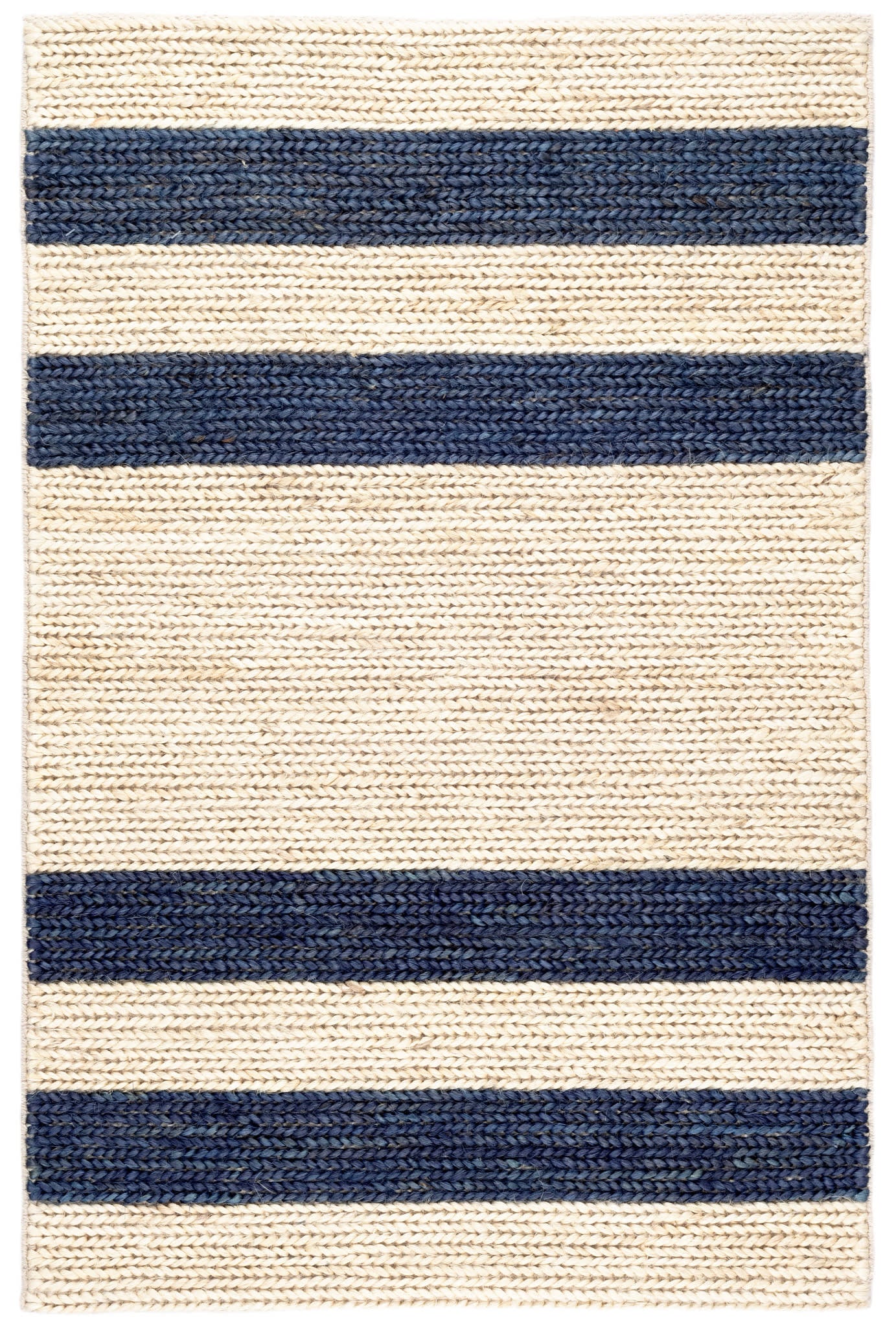 Ipswich Blue Handwoven Jute Rug