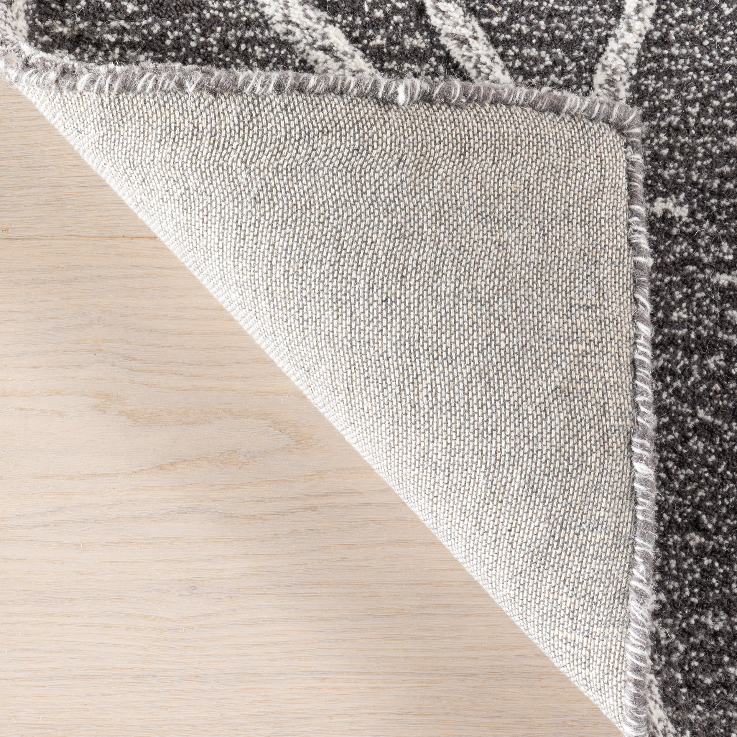 Mana Abstract Wool Rug | Grey