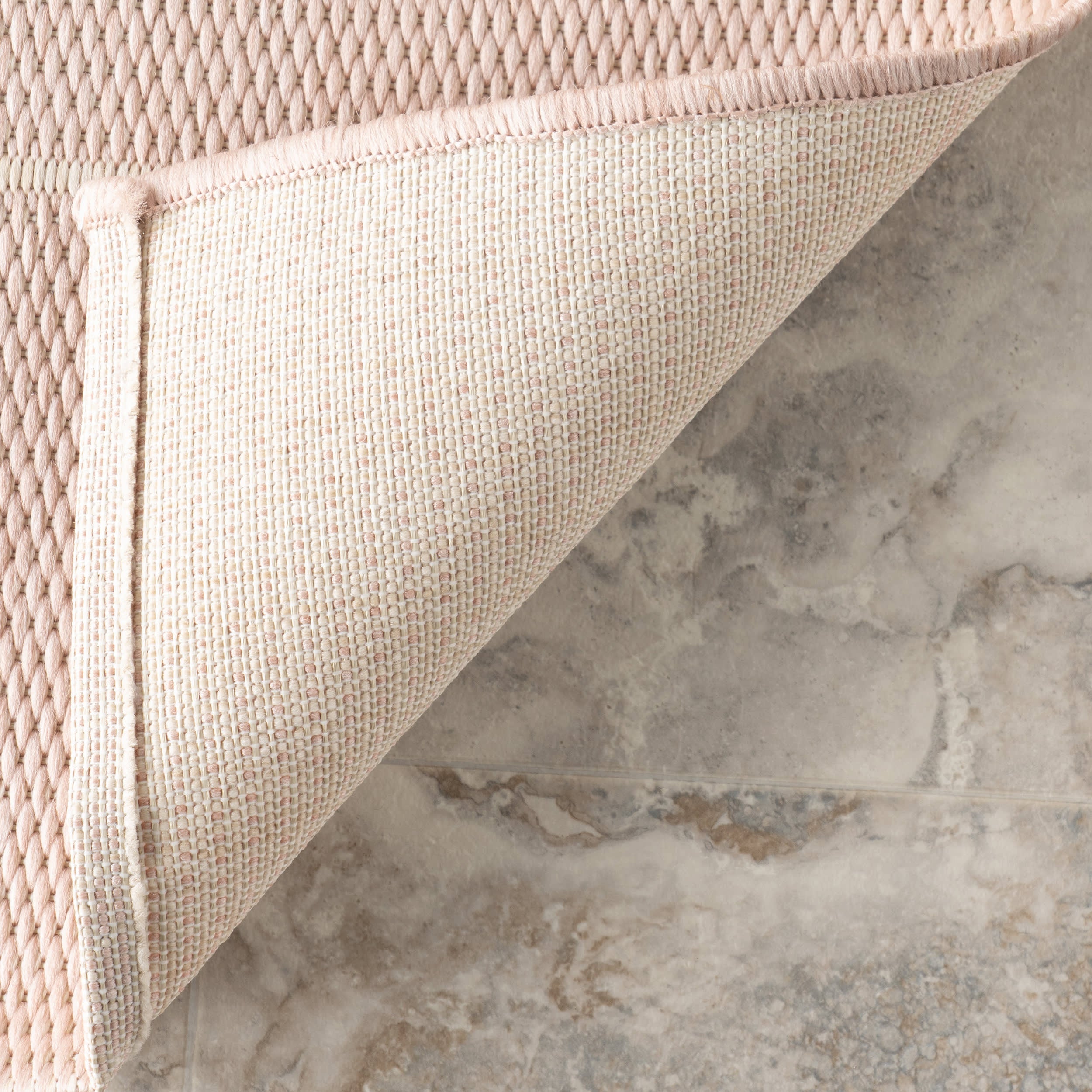 Venetian Pinstripes Indoor/Outdoor Rug | Light Pink