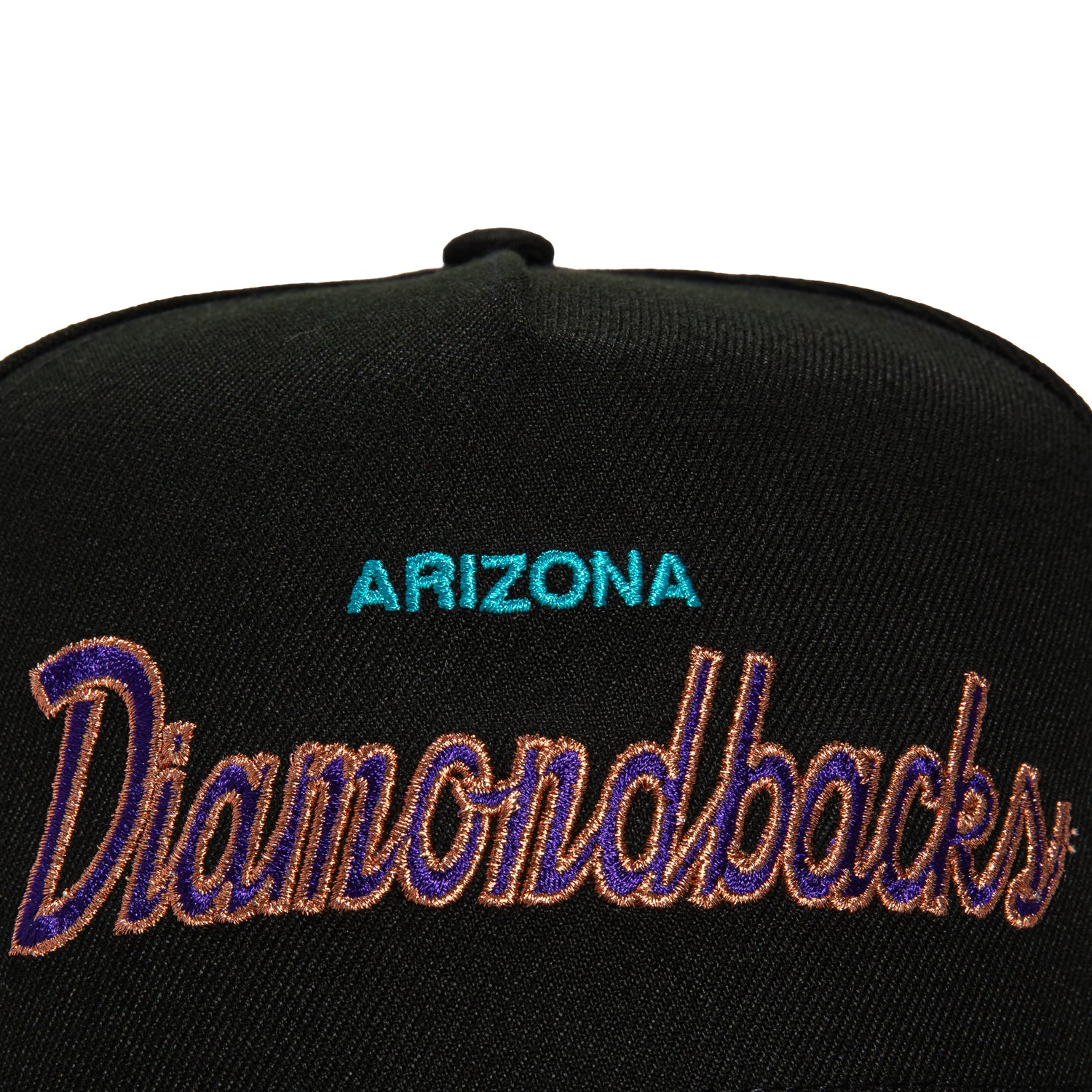 New Era 9Fifty A-Frame Arizona Diamondbacks Logo Patch Script Snapback Hat - Black