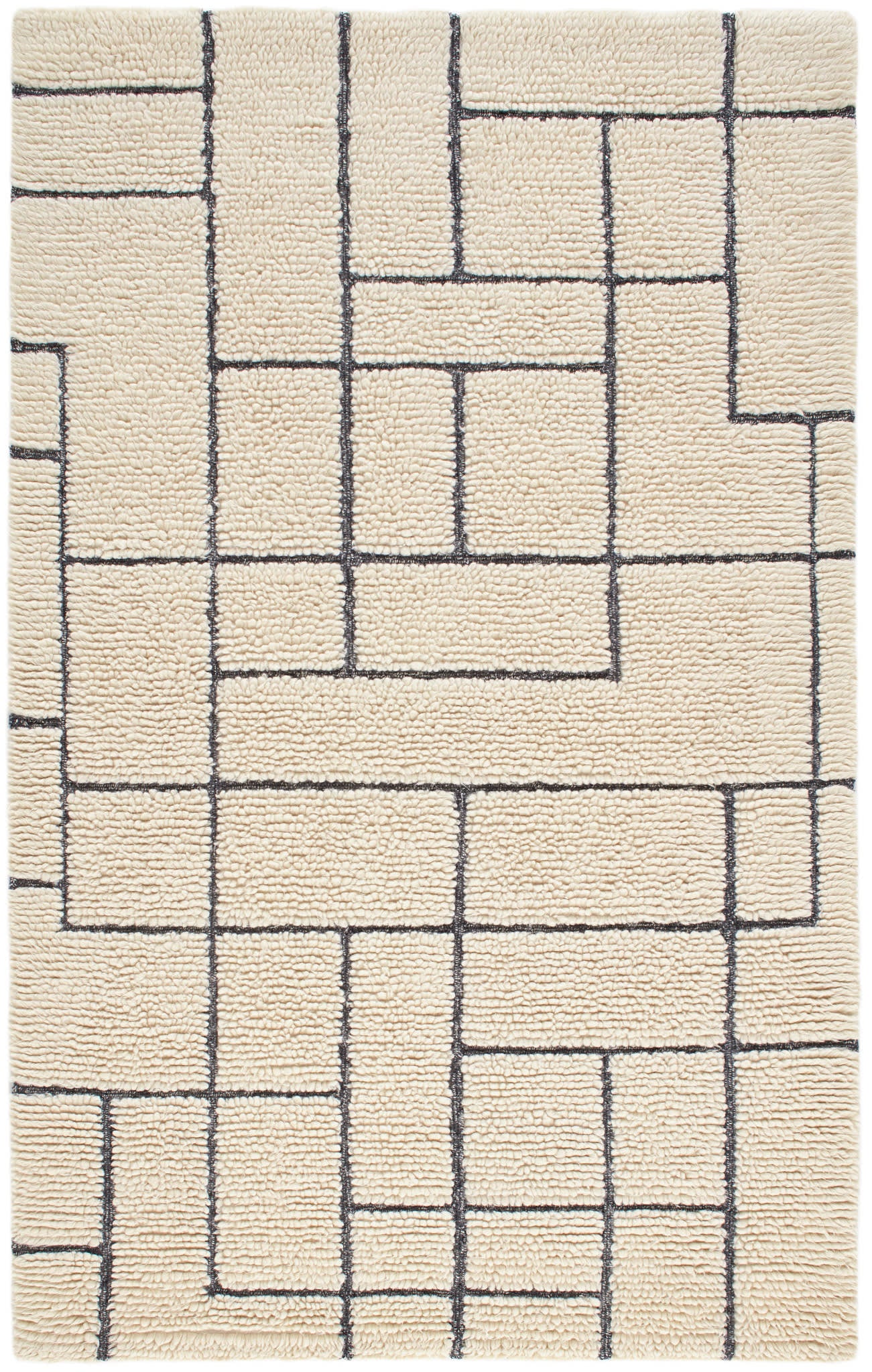 Cowan Ivory/Grey Hand Tufted Wool Rug