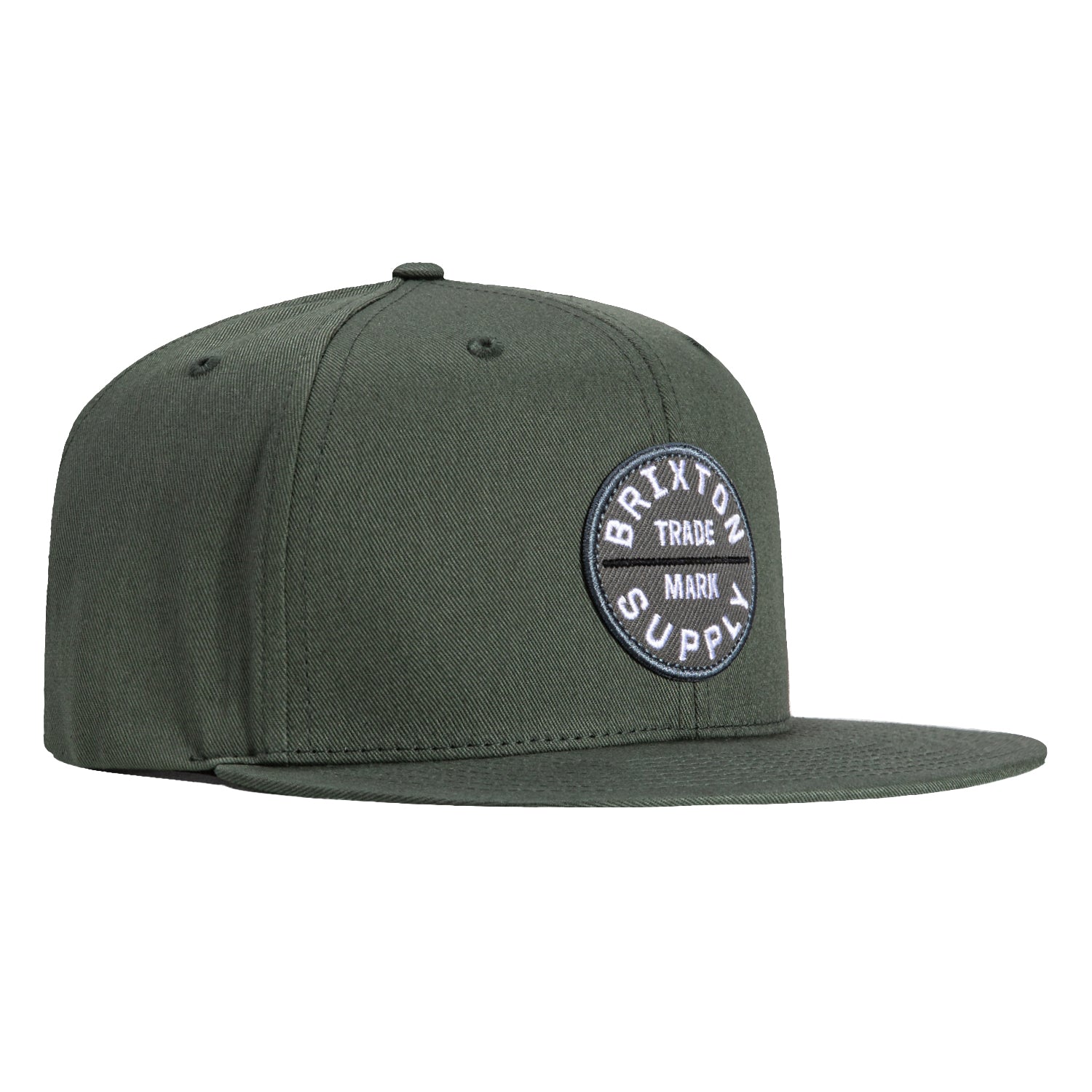 Brixton Oath lll Snapback Hat - Grey Olive