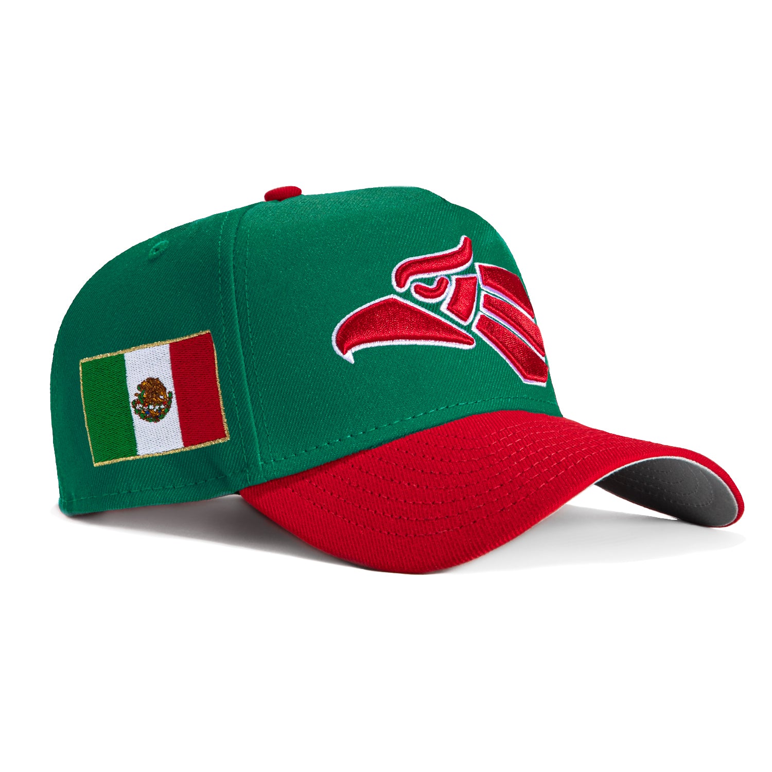 47 Brand Mexico Bird Flag Patch MVP Snapback Hat - Kelly, Red