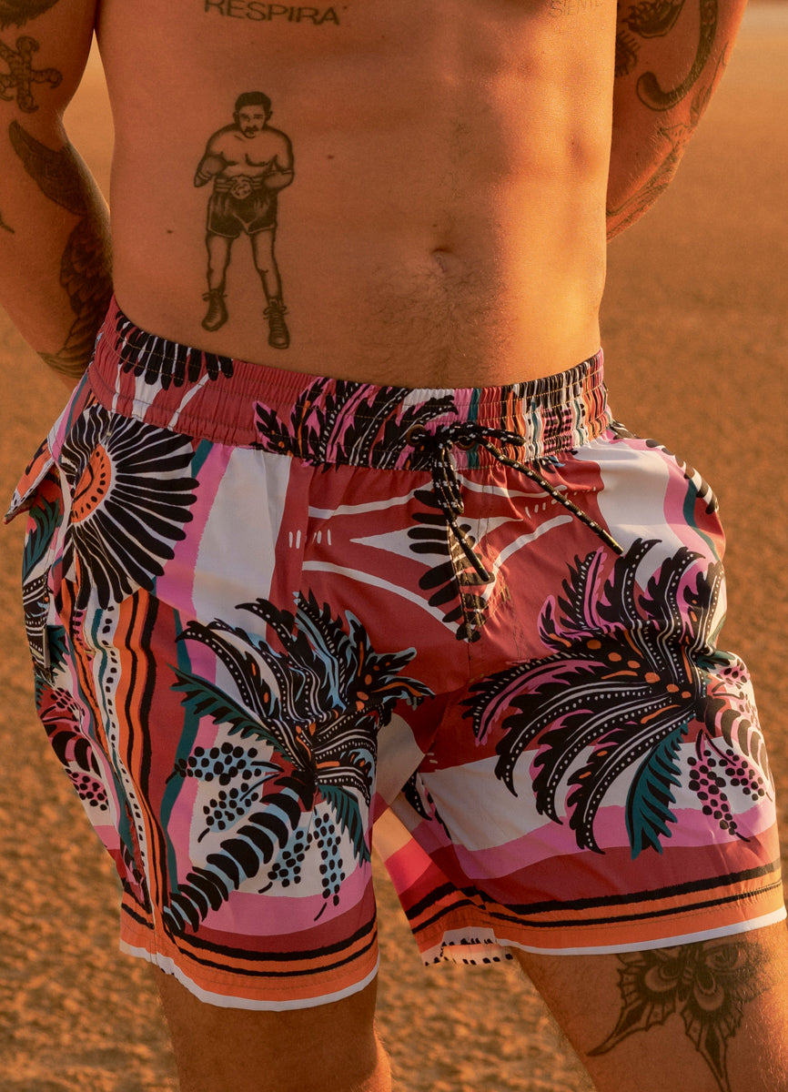 Maaji Eclectic Palms Sailor Sporty Shorts