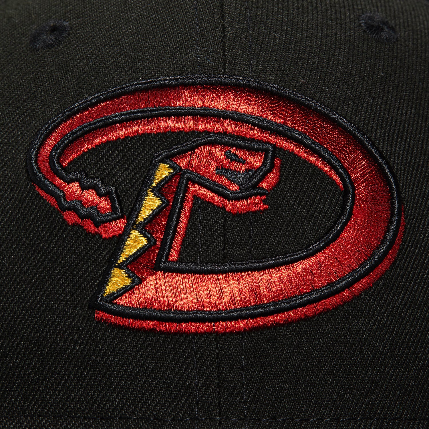 New Era 59Fifty Candy Apple Arizona Diamondbacks 2001 World Series Patch D Hat - Black, Red