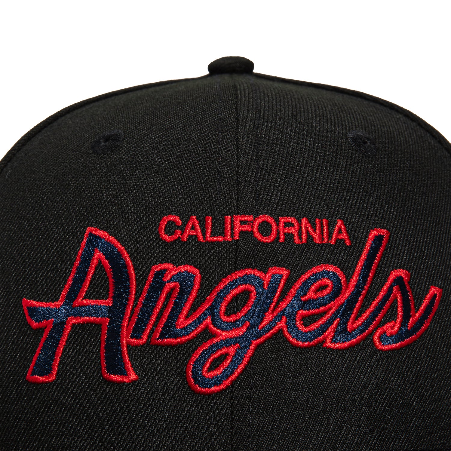 New Era 59Fifty Los Angeles Angels Logo Patch Script Hat - Black