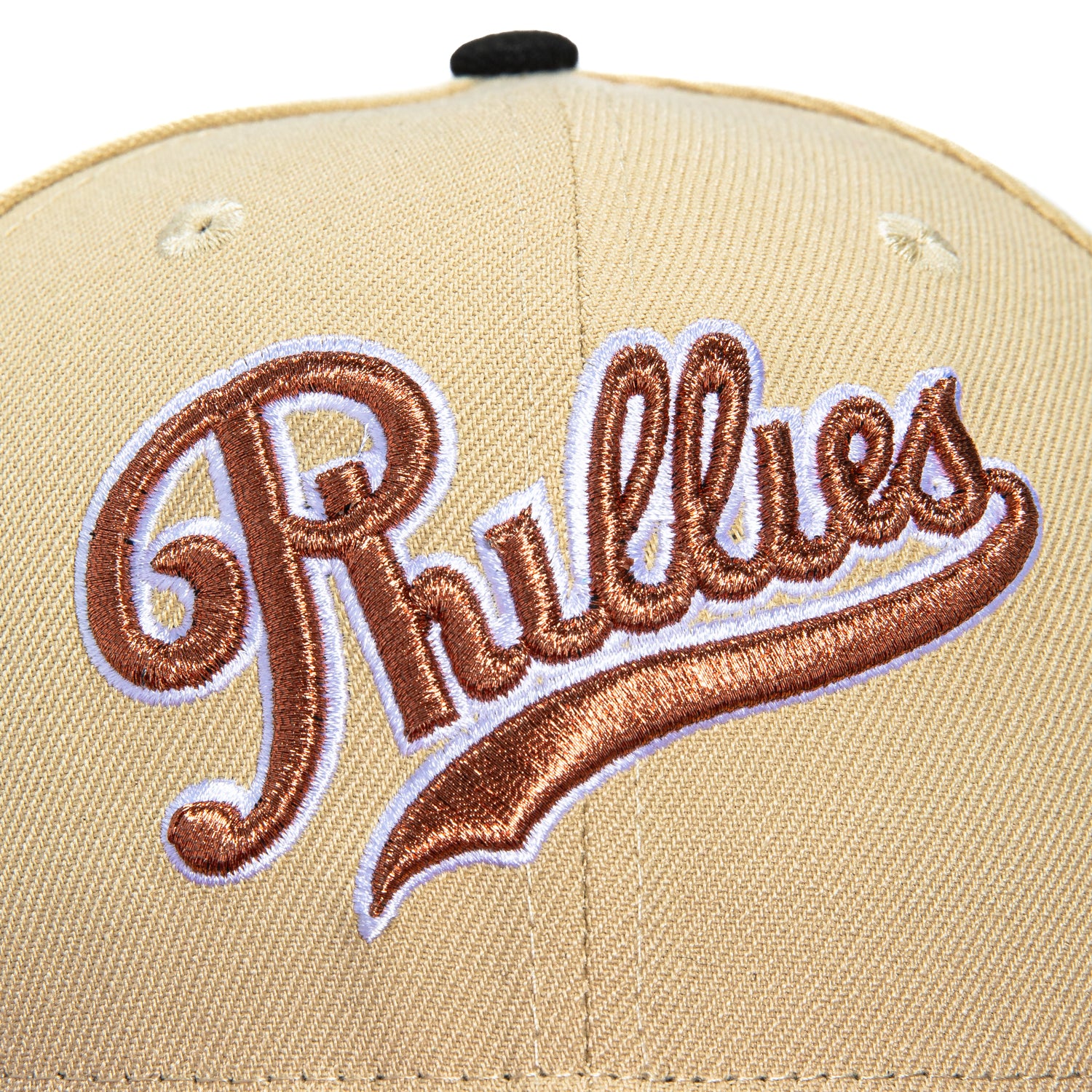 New Era 59Fifty Philadelphia Phillies 1938 All Star Game Patch Script Hat - Tan, Cardinal