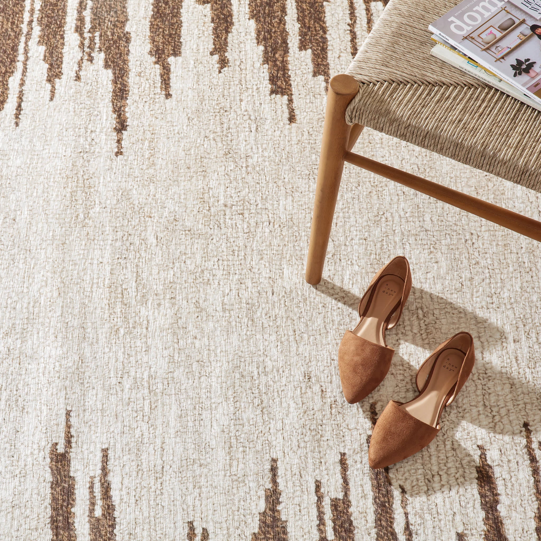 Moss Russet Machine Washable Rug