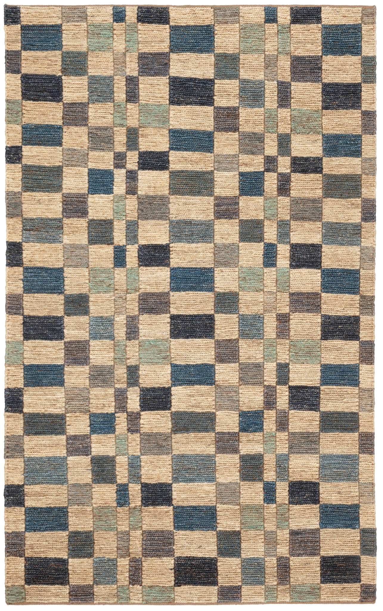 Kirby Blue Handwoven Jute Rug