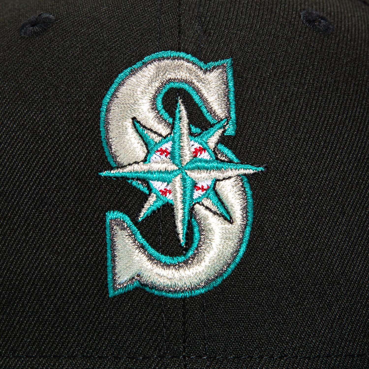 New Era 59Fifty Seattle Mariners Ken Griffey Jr. 24 Patch Hat - Black, Teal