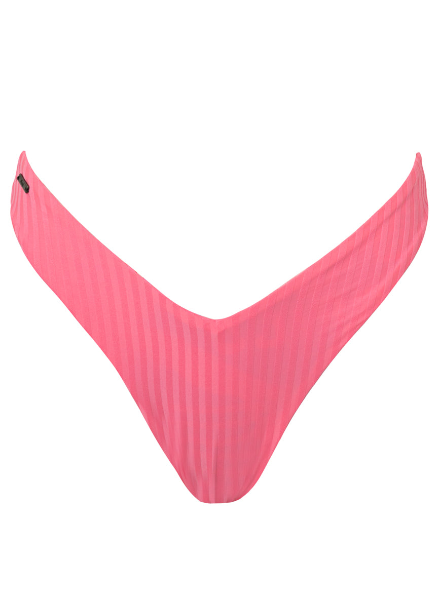 Maaji Taffy Pink Valerya Regular Rise Double V Bikini Bottom