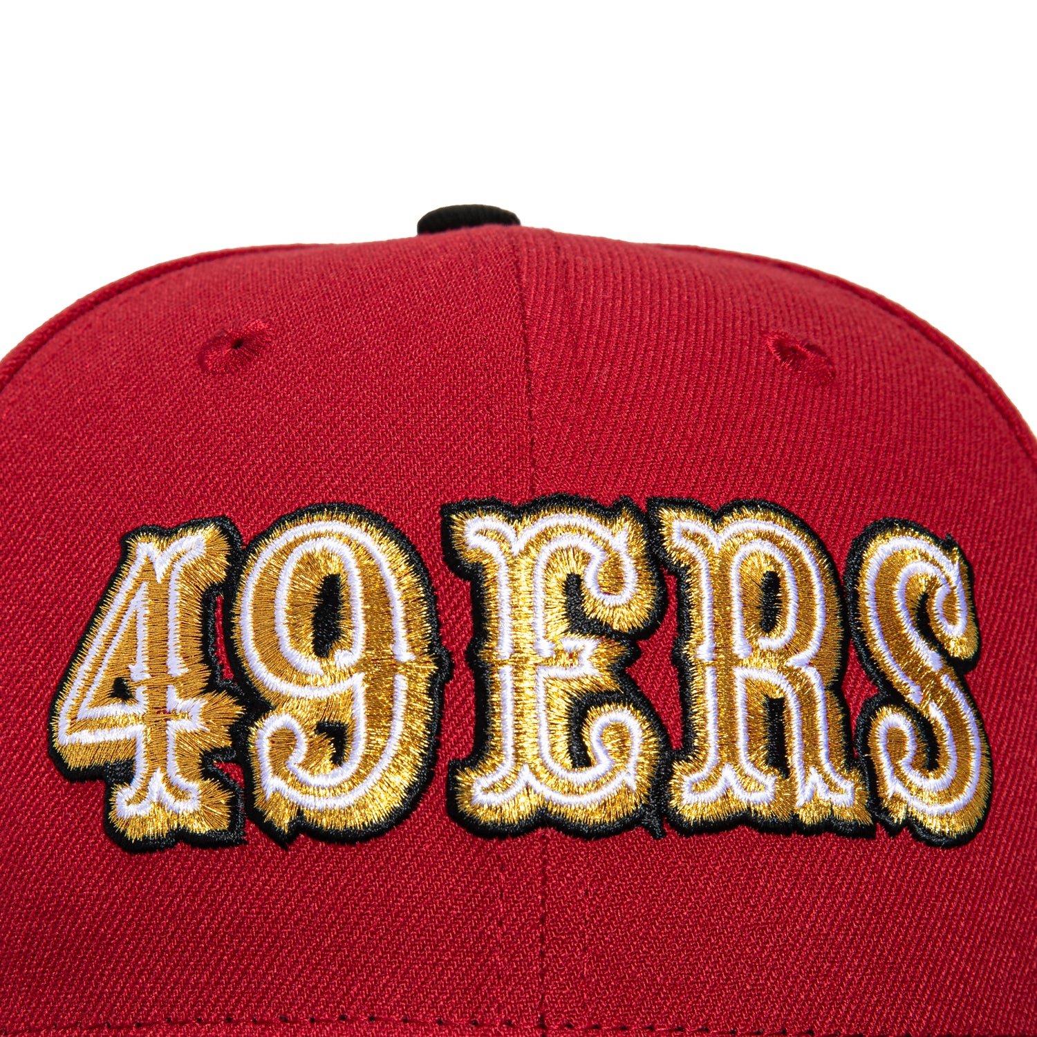 New Era 59Fifty San Francisco 49ers 60th Anniversary Patch Word Hat - Cardinal, Black