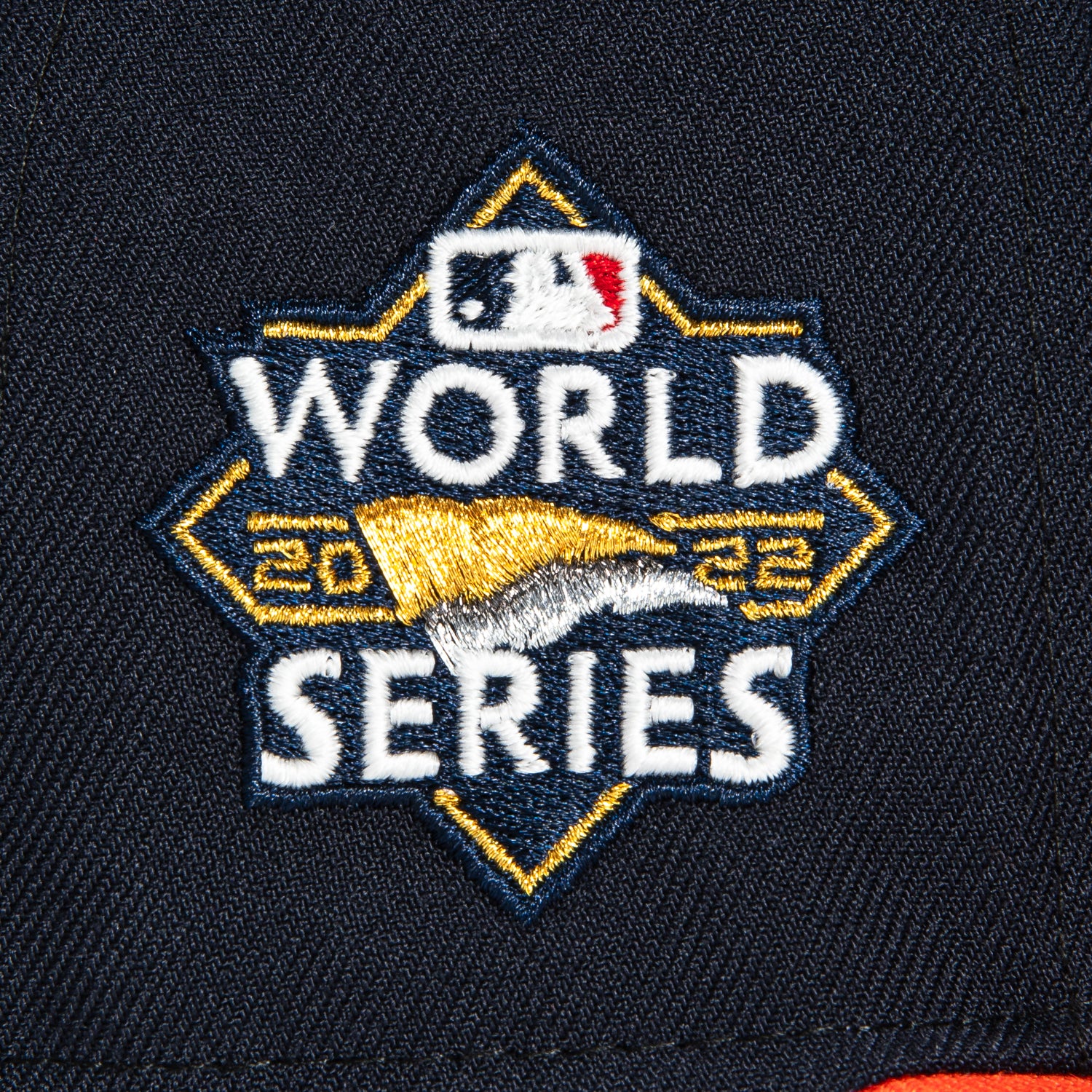 New Era 59Fifty A-Frame Glow Chain Stitch Houston Astros 2022 World Series Patch Hat - Navy, Orange