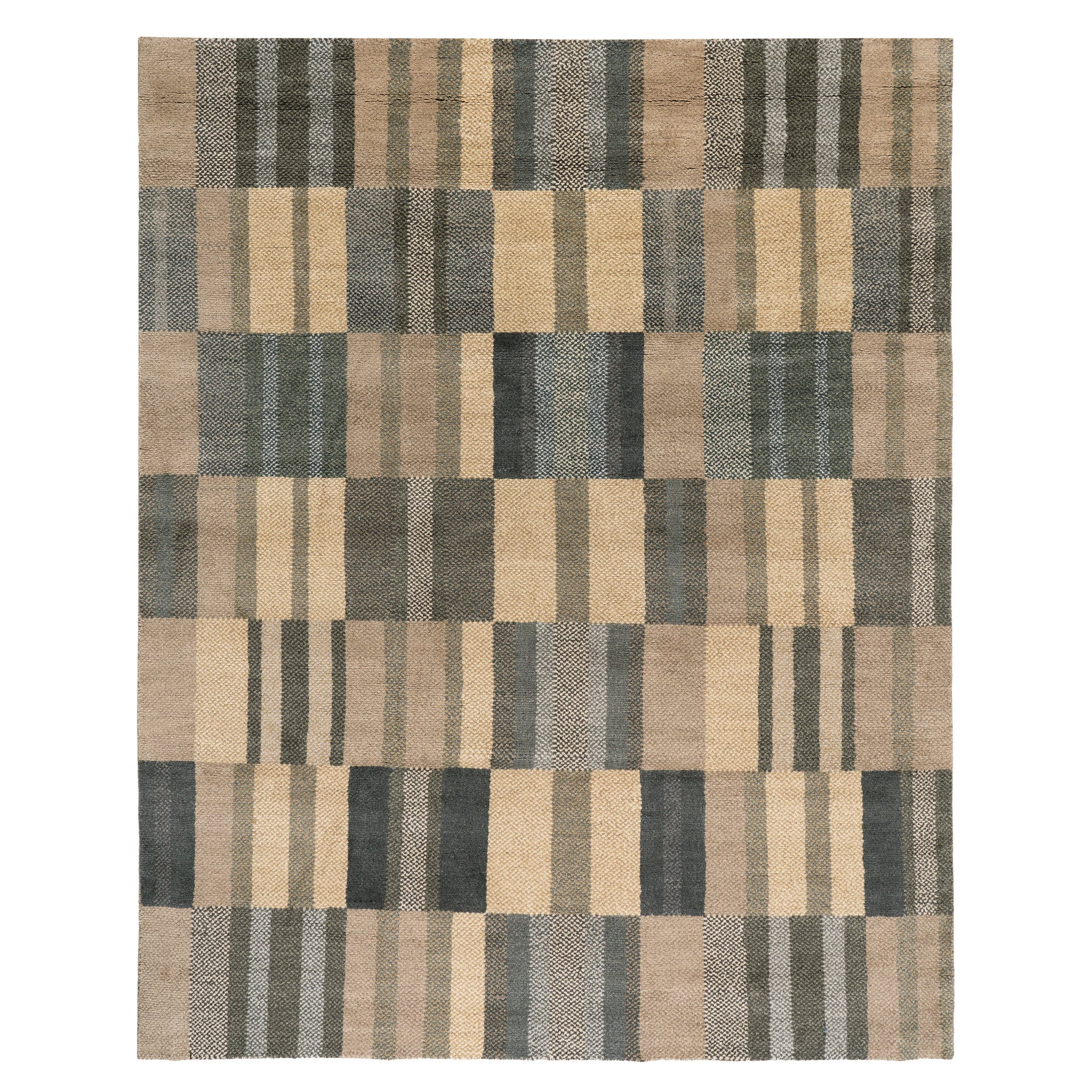 Fairhaven Natural Hand Loom Knotted Wool Rug