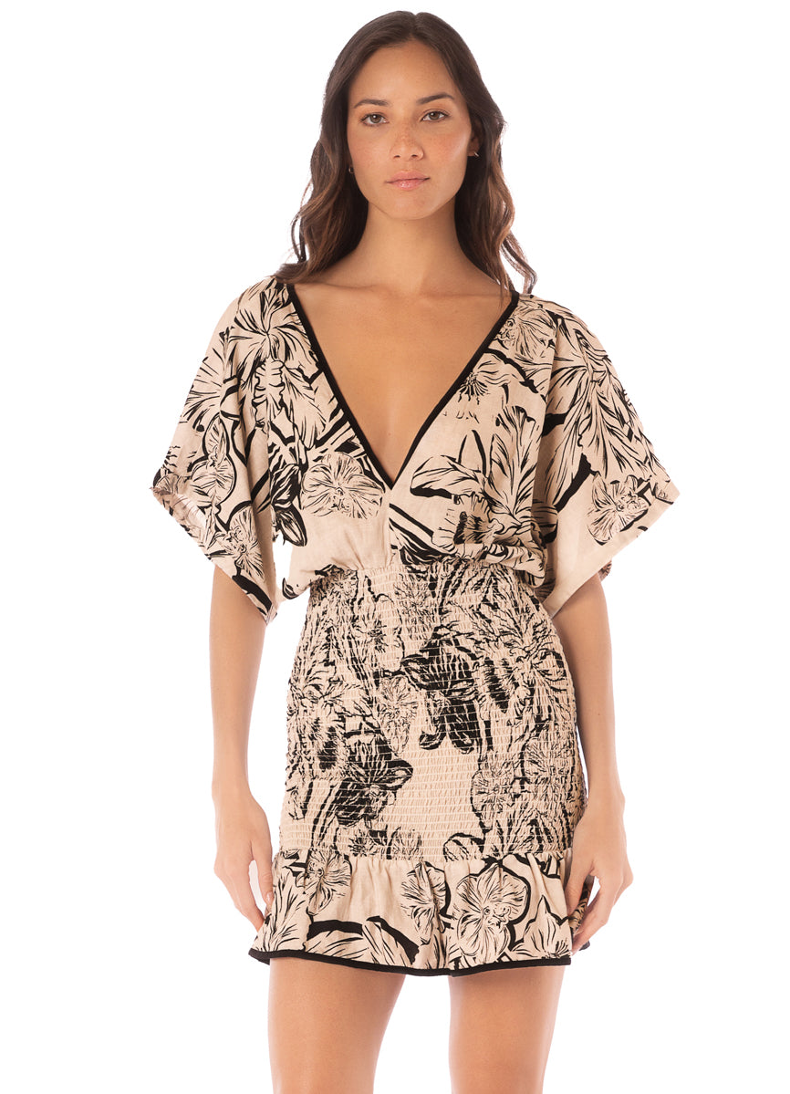 Maaji Sepia Fiori Fresia Short Dress