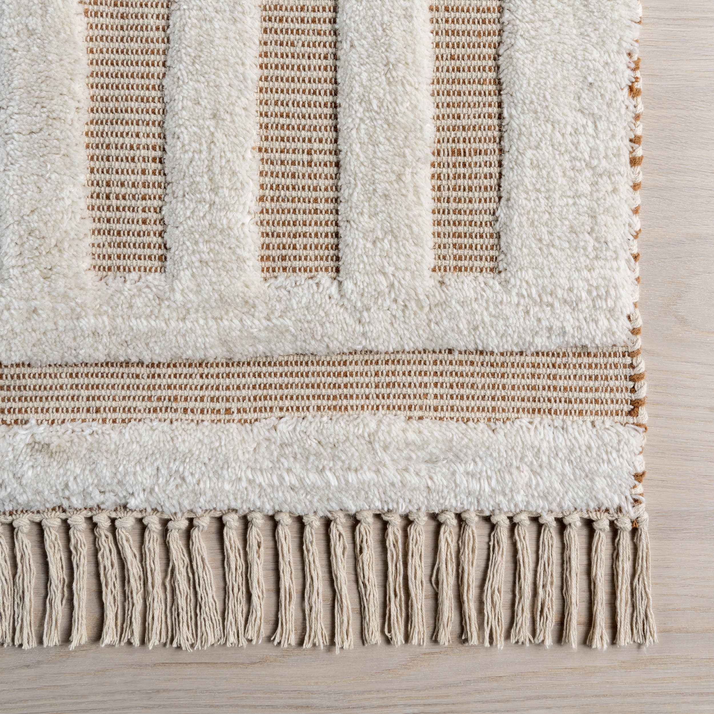 Merrick Tasseled Cotton Rug | Rust