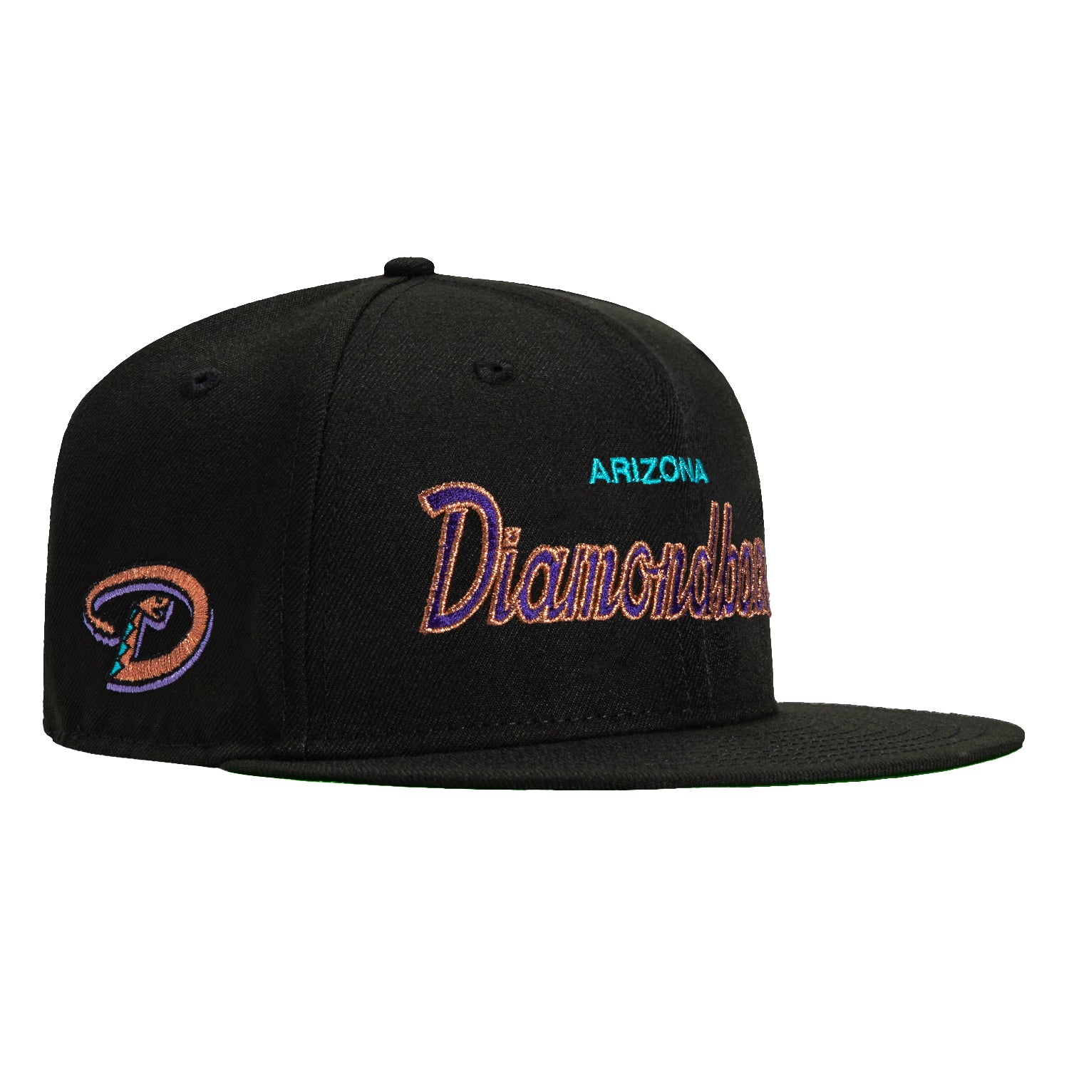 New Era 59Fifty Arizona Diamondbacks Logo Patch Script Hat - Black