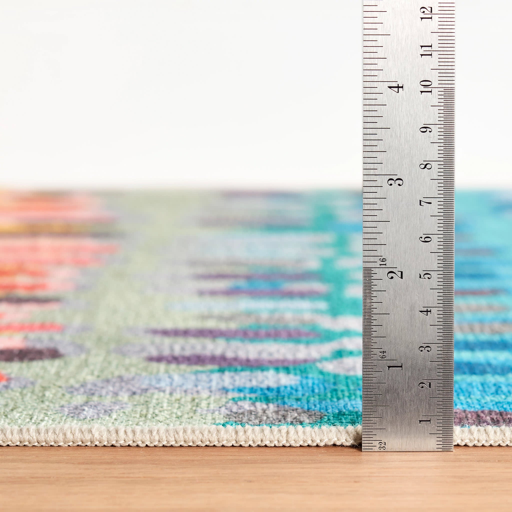 Paint Chip Multi Machine Washable Rug