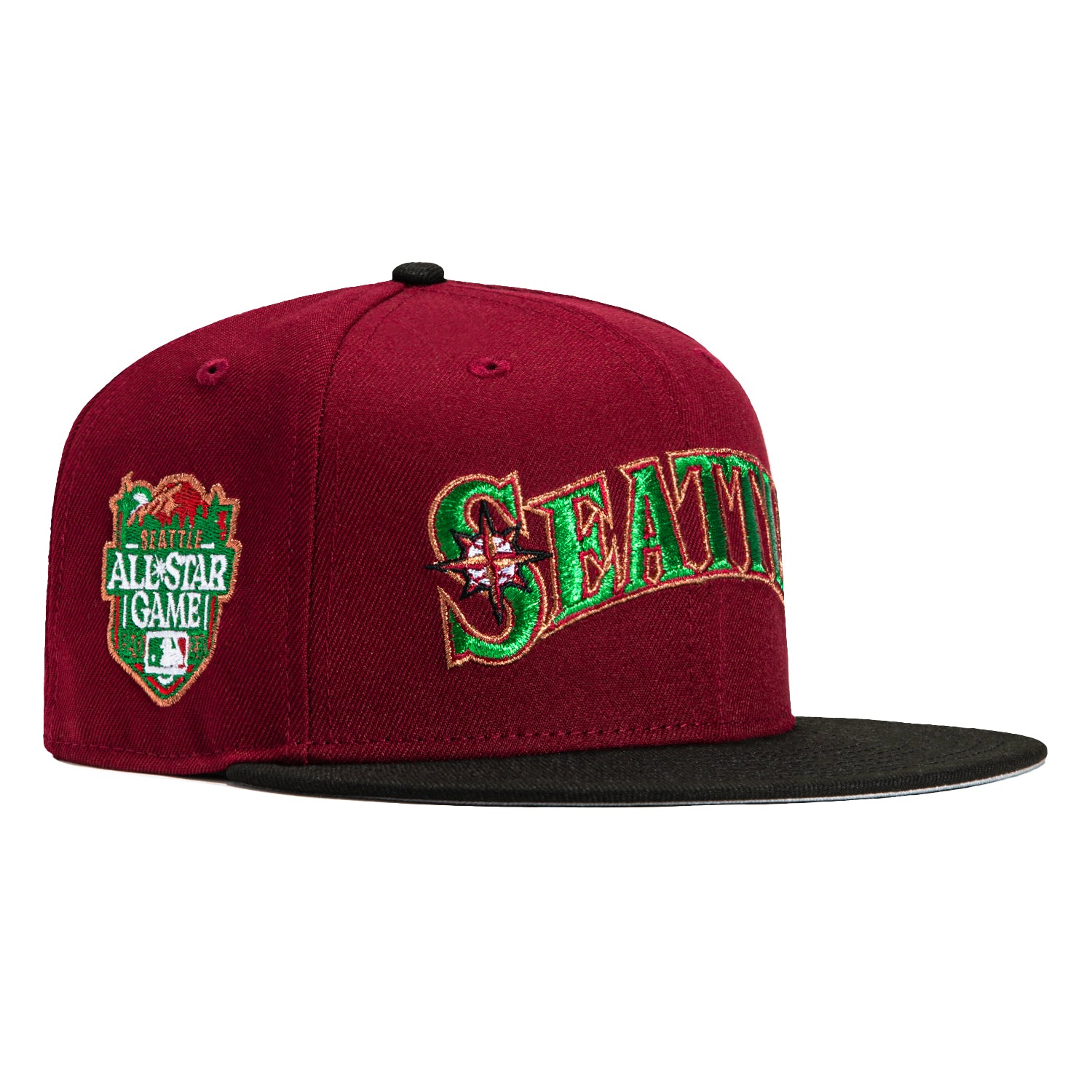 New Era 59Fifty Seattle Mariners 2023 All Star Game Patch Word Hat -  Cardinal, Black, Green, Gold