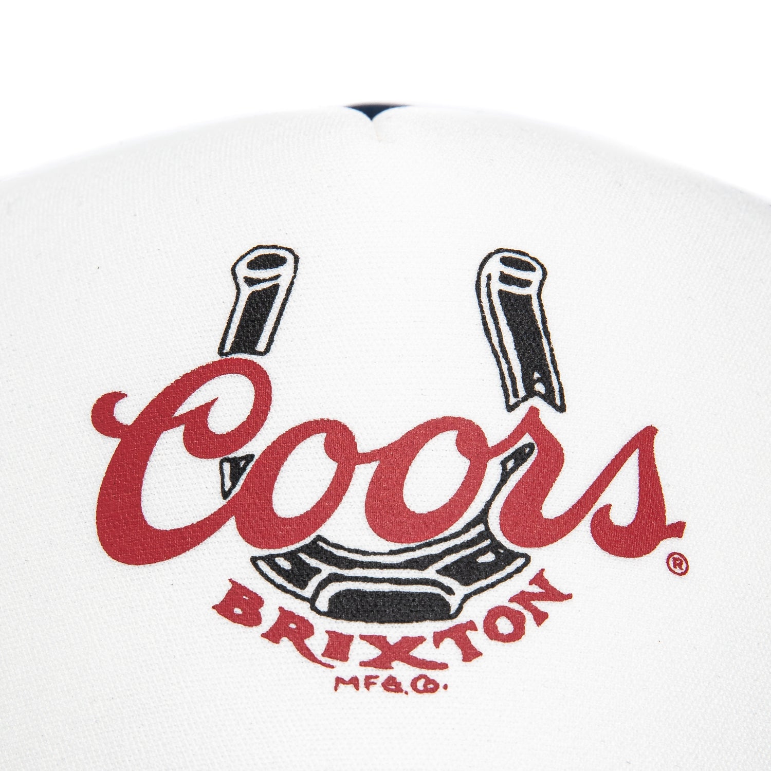 Brixton x Coors Luck Foam Trucker Snapback Hat - White, Navy