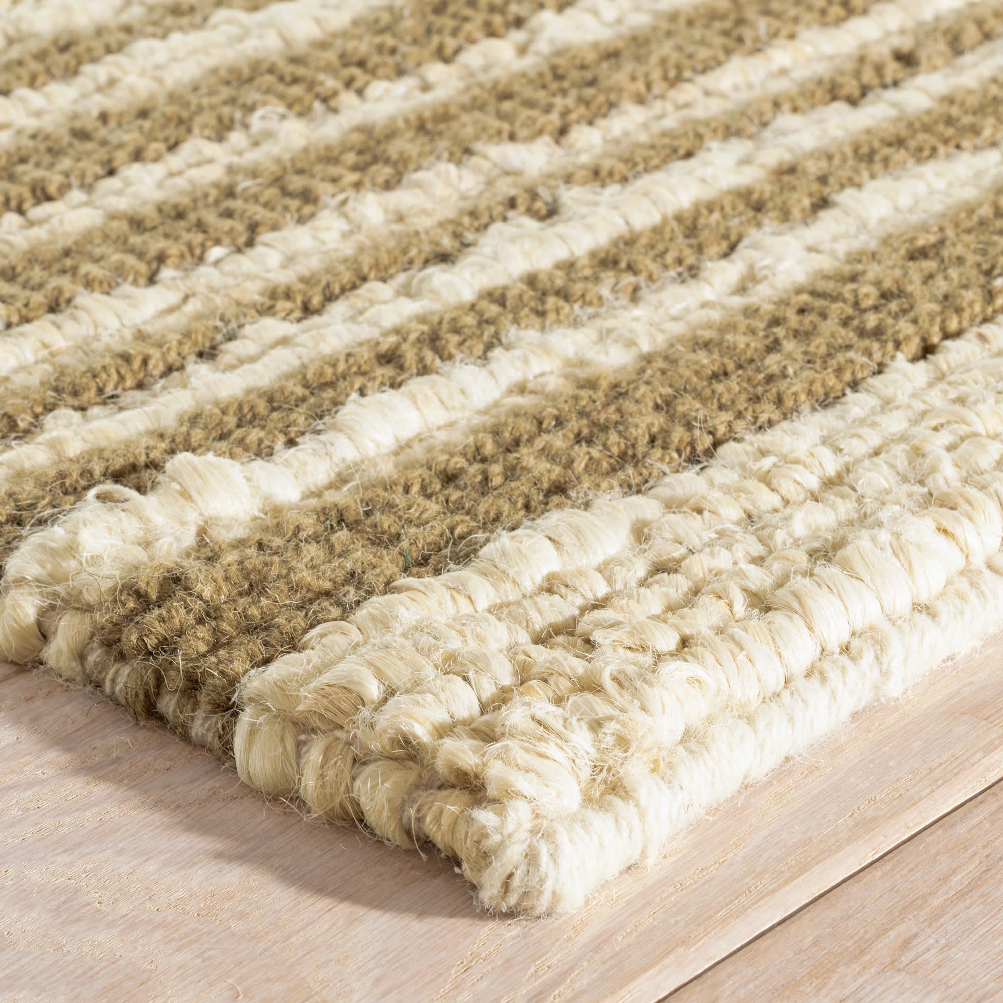 Calder Stripe Kelp Handwoven Jute Rug