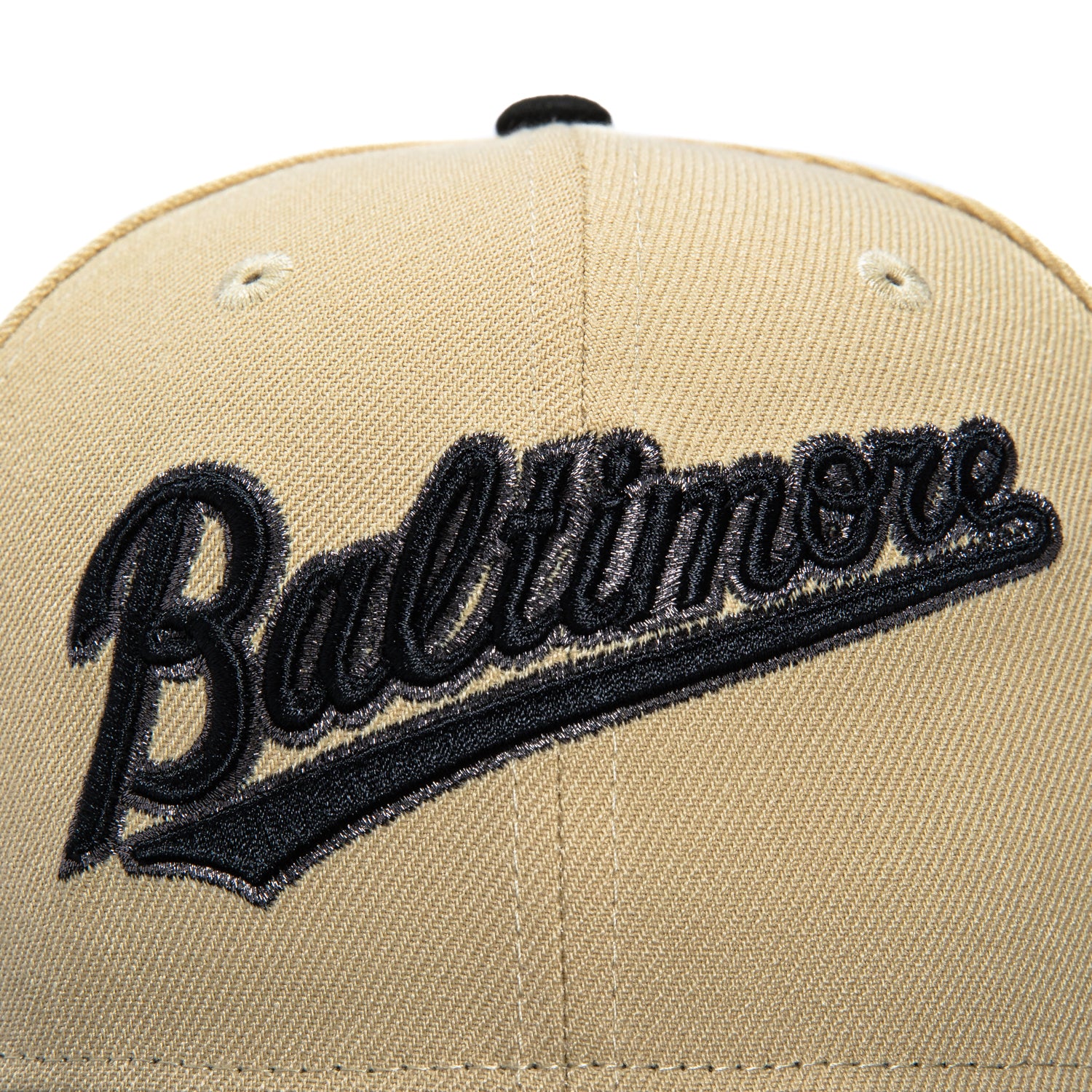 New Era 59Fifty Baltimore Orioles Memorial Stadium Patch Script Hat - Tan, Black