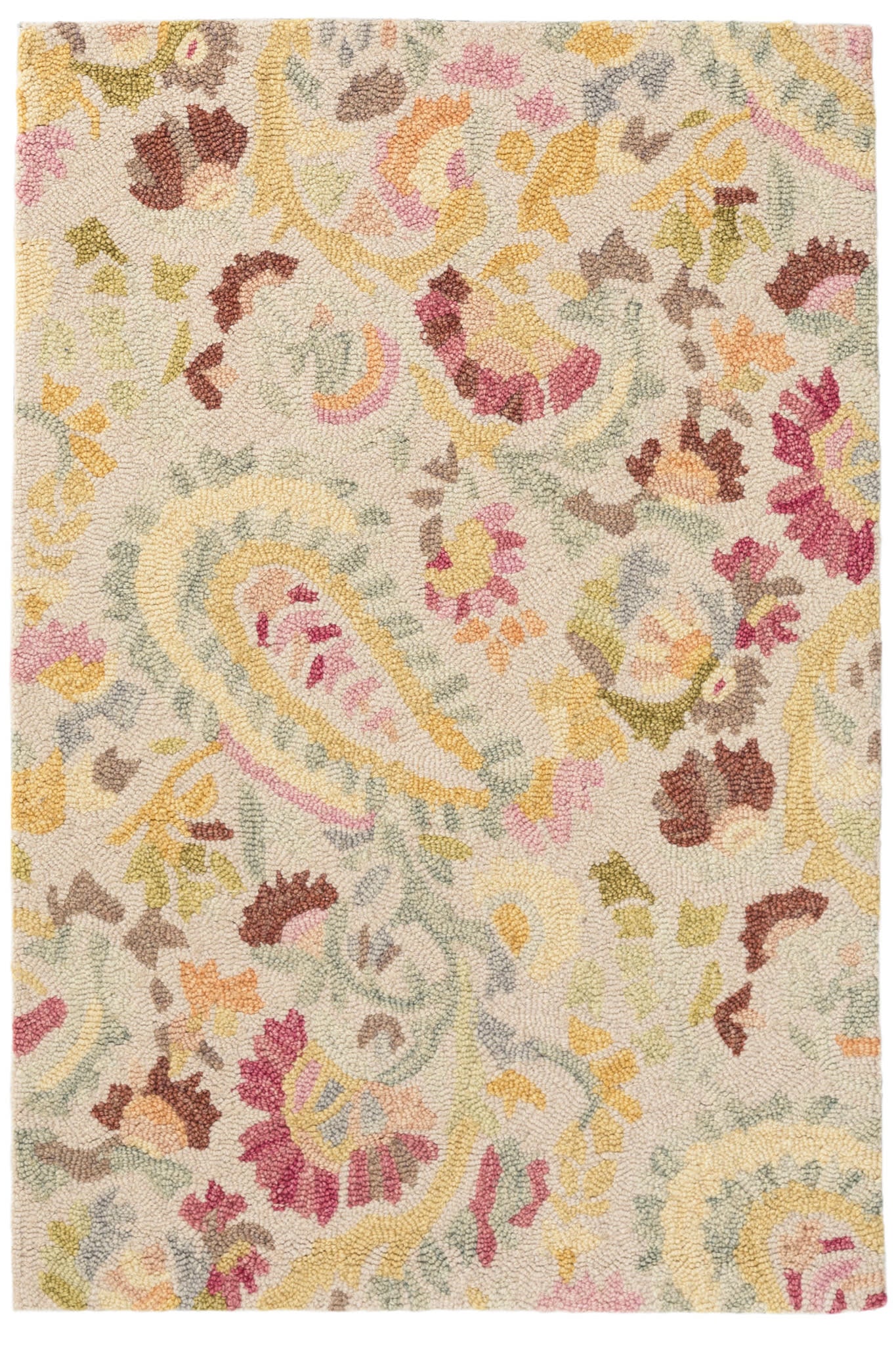 Ines Multi Hand Micro Hooked Wool Rug