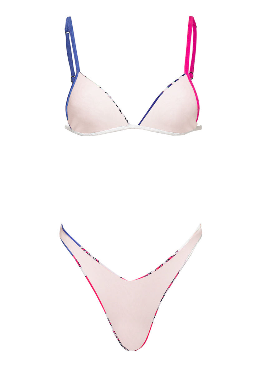 Maaji Periwinkle Palms Maisie Fixed Triangle Bikini Top