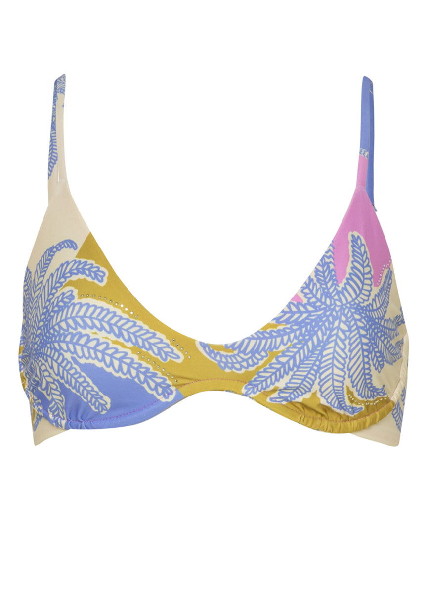 Maaji Periwinkle Palms Irene Unmolded Underwire Bikini Top