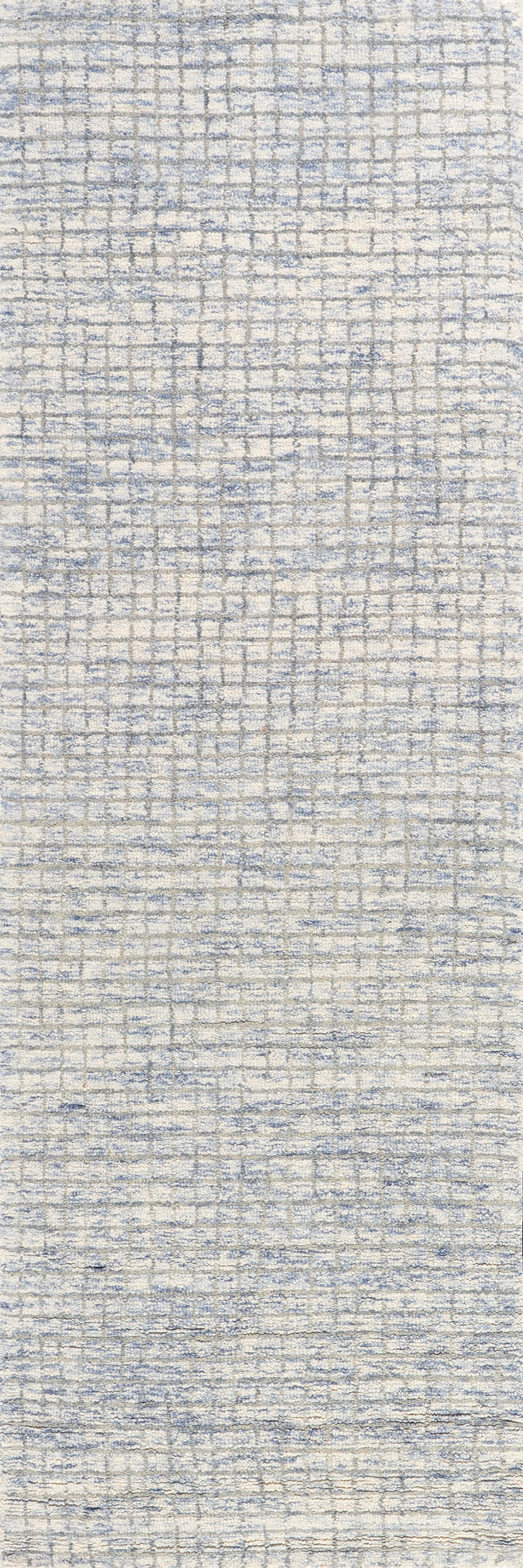 Melrose Checked Rug | Light Blue & Grey